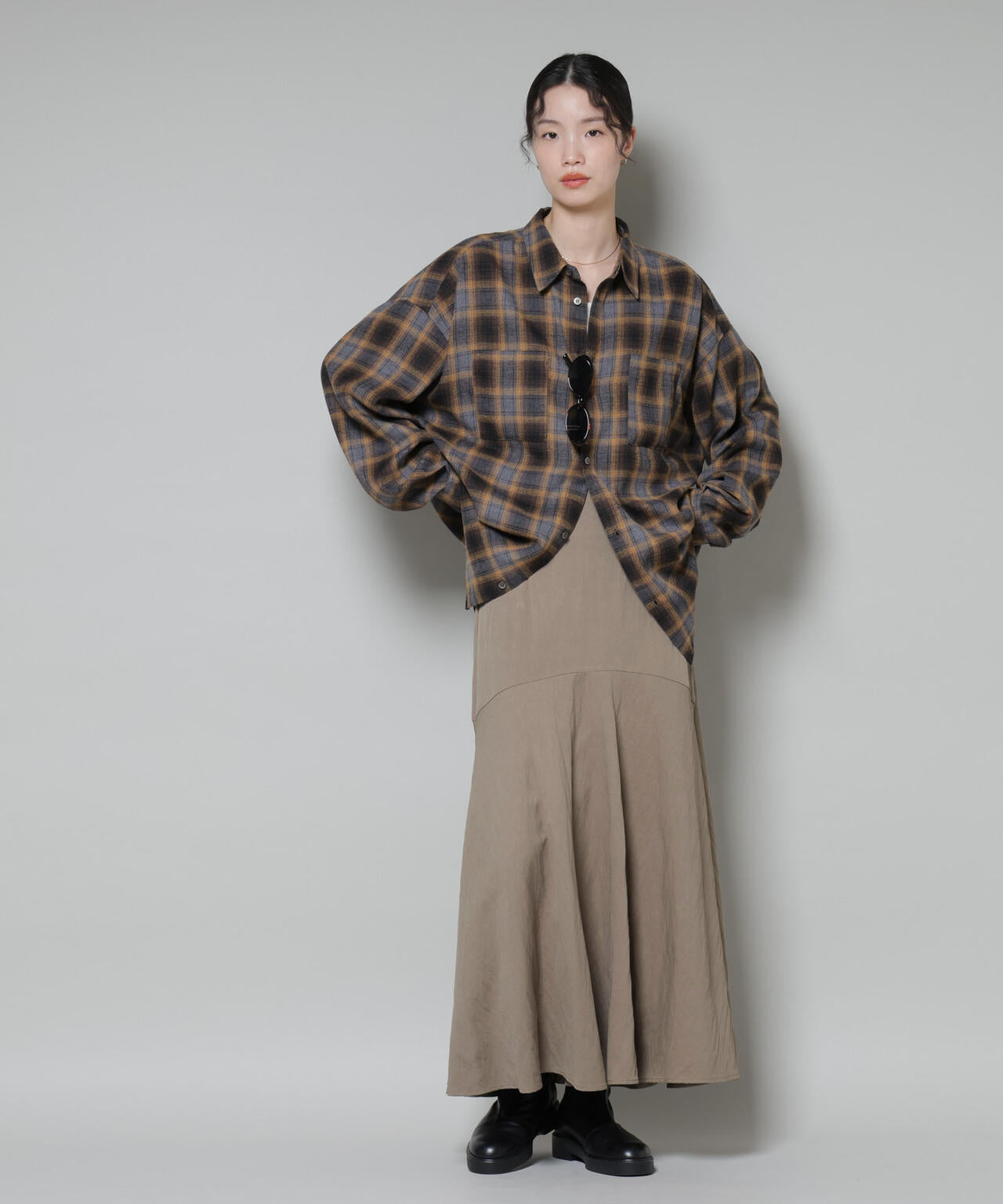 切り替え裾フレアスカート 6735230322