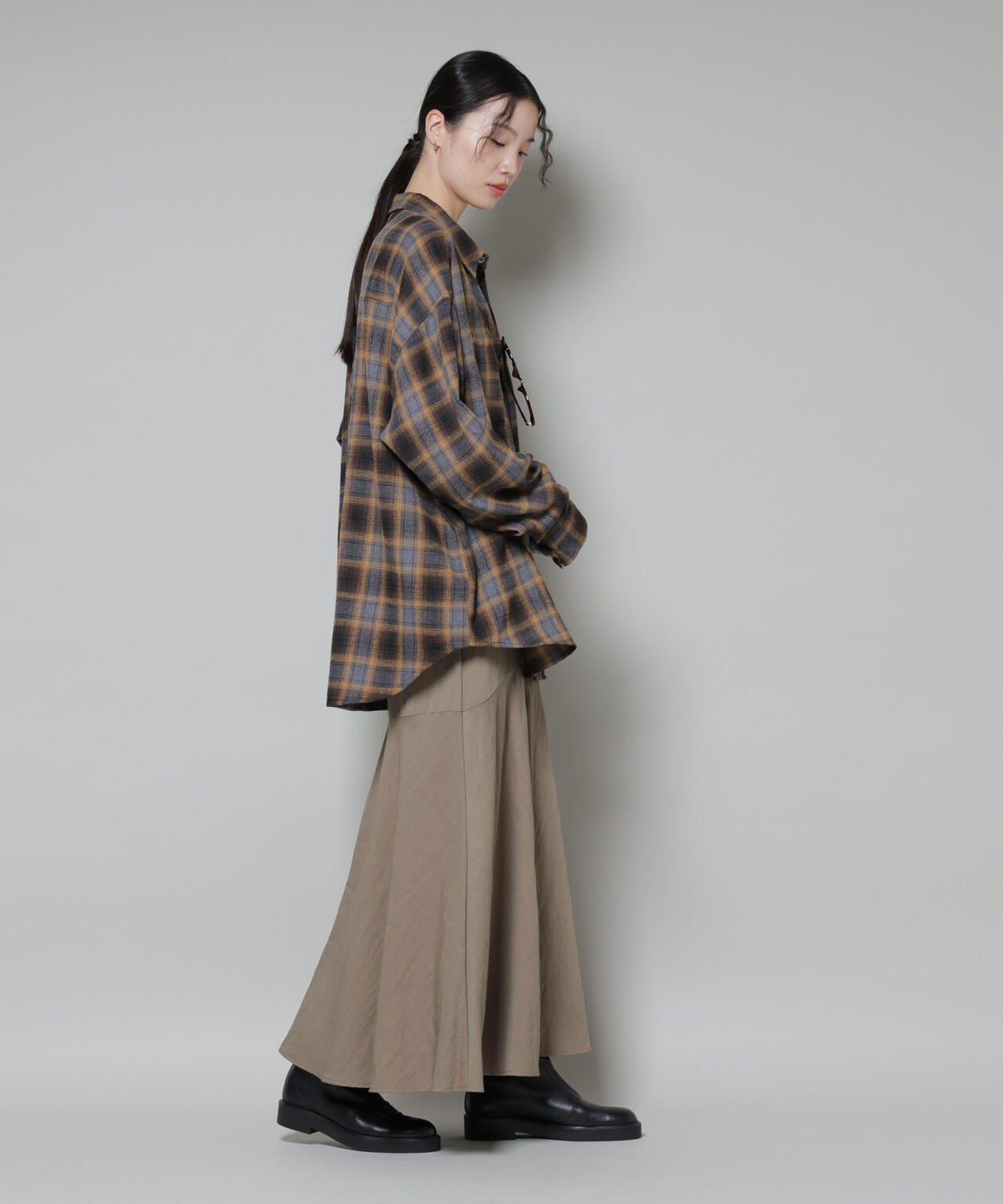 切り替え裾フレアスカート 6735230322