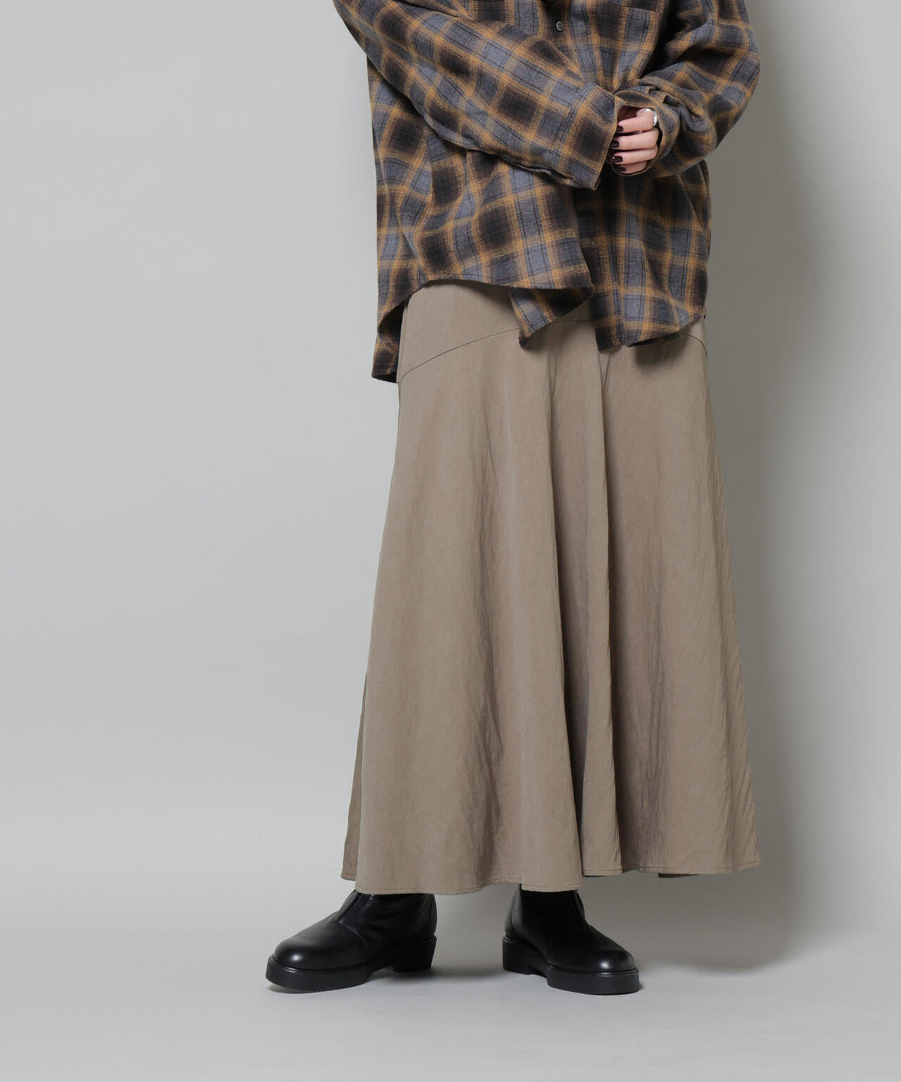 切り替え裾フレアスカート 6735230322