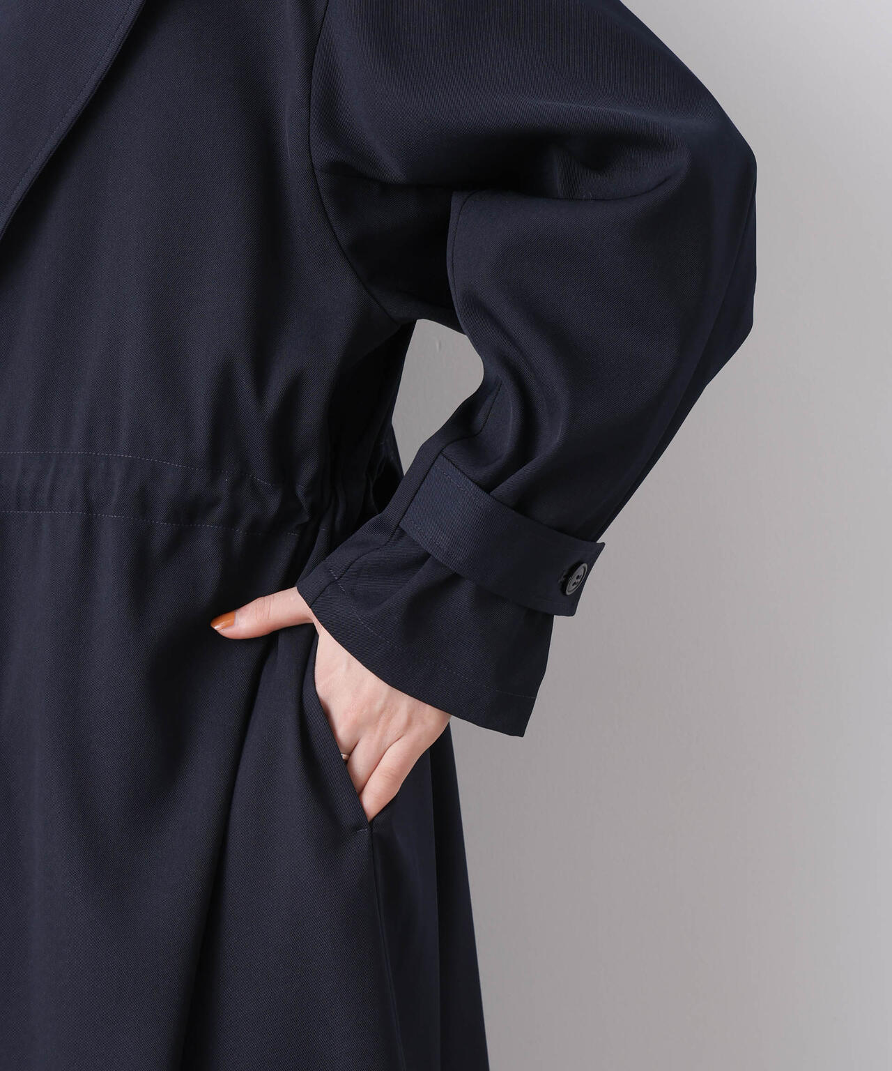 撥水&花粉ガード ドロストノーカラーコート 6736111304