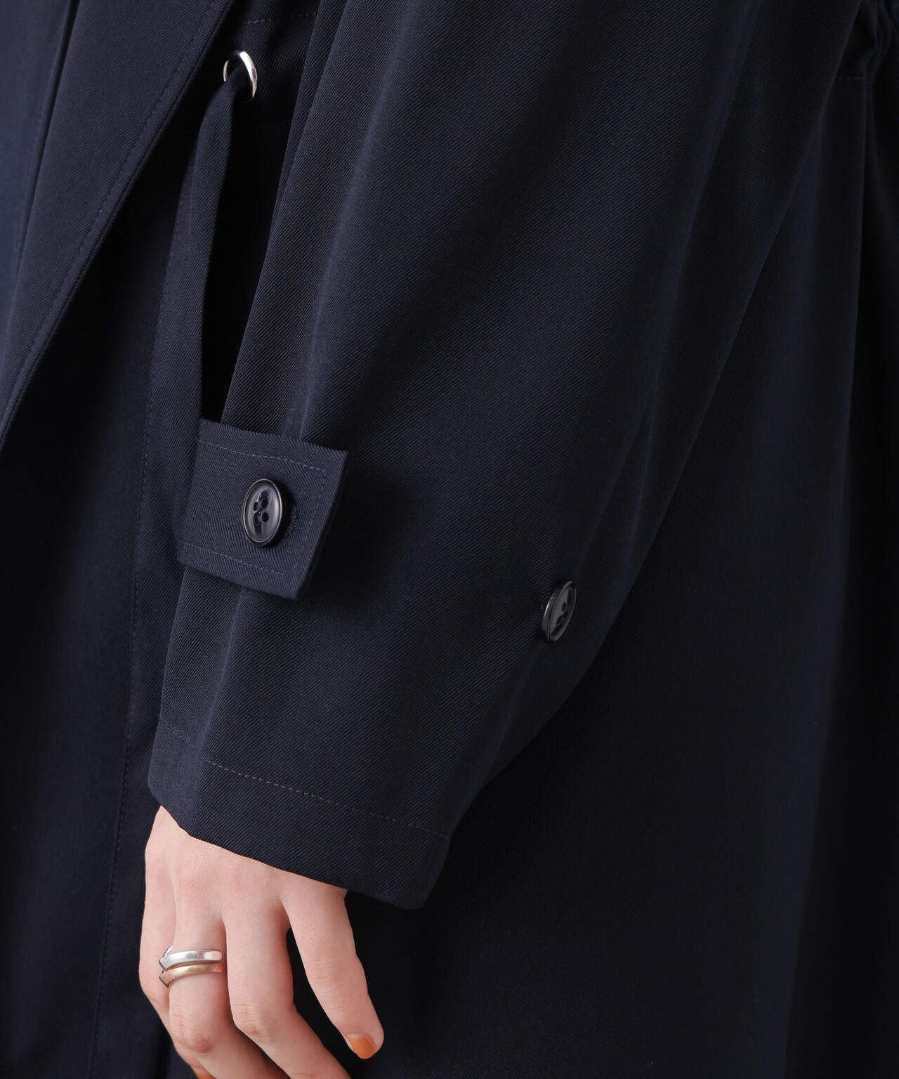 撥水&花粉ガード ドロストノーカラーコート 6736111304