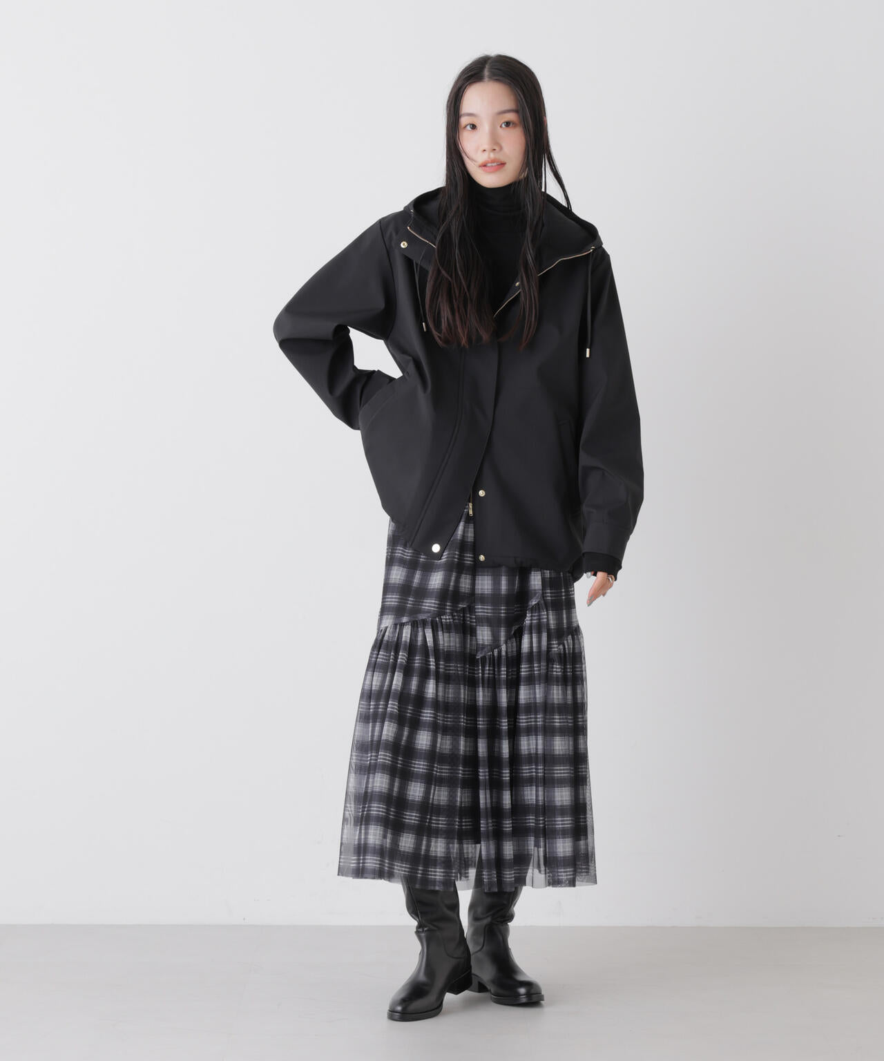 撥水＆花粉ガード フードブルゾン 6736112300