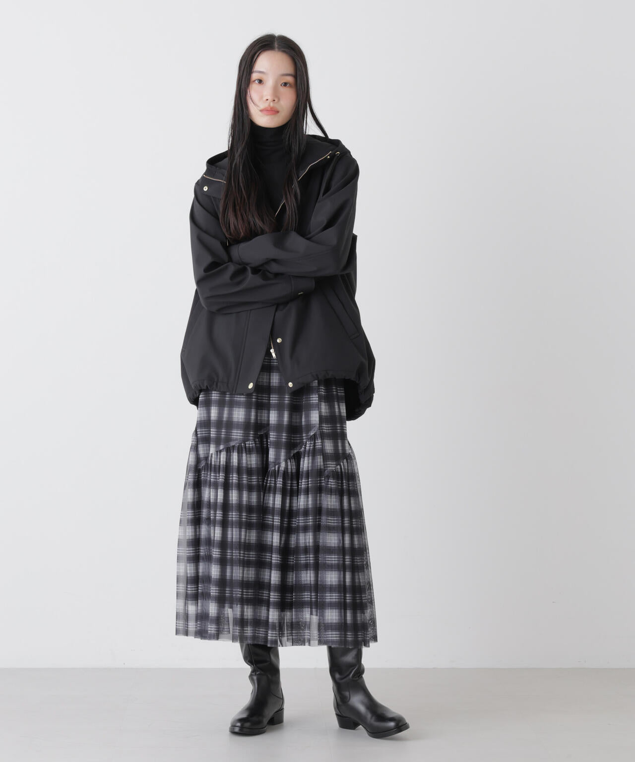 撥水＆花粉ガード フードブルゾン 6736112300