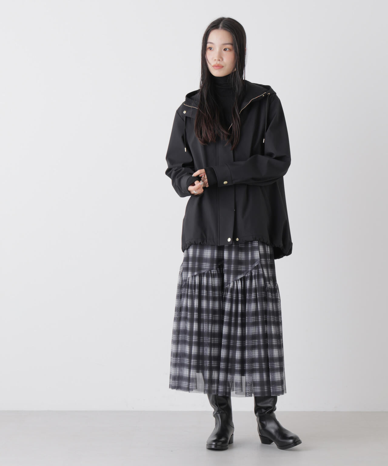 撥水＆花粉ガード フードブルゾン 6736112300