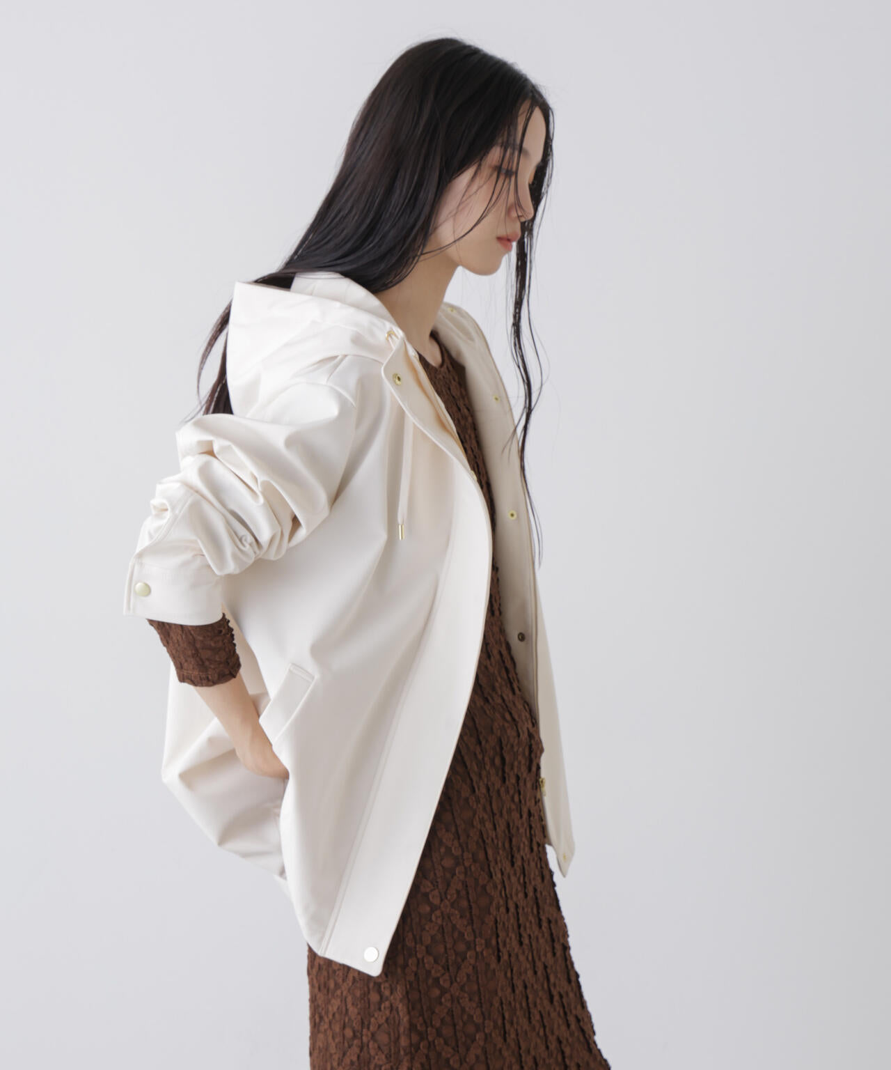 撥水＆花粉ガード フードブルゾン 6736112300