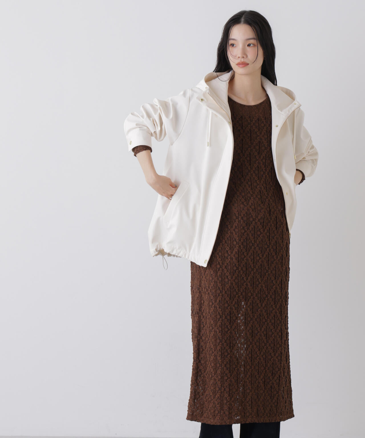 撥水＆花粉ガード フードブルゾン 6736112300