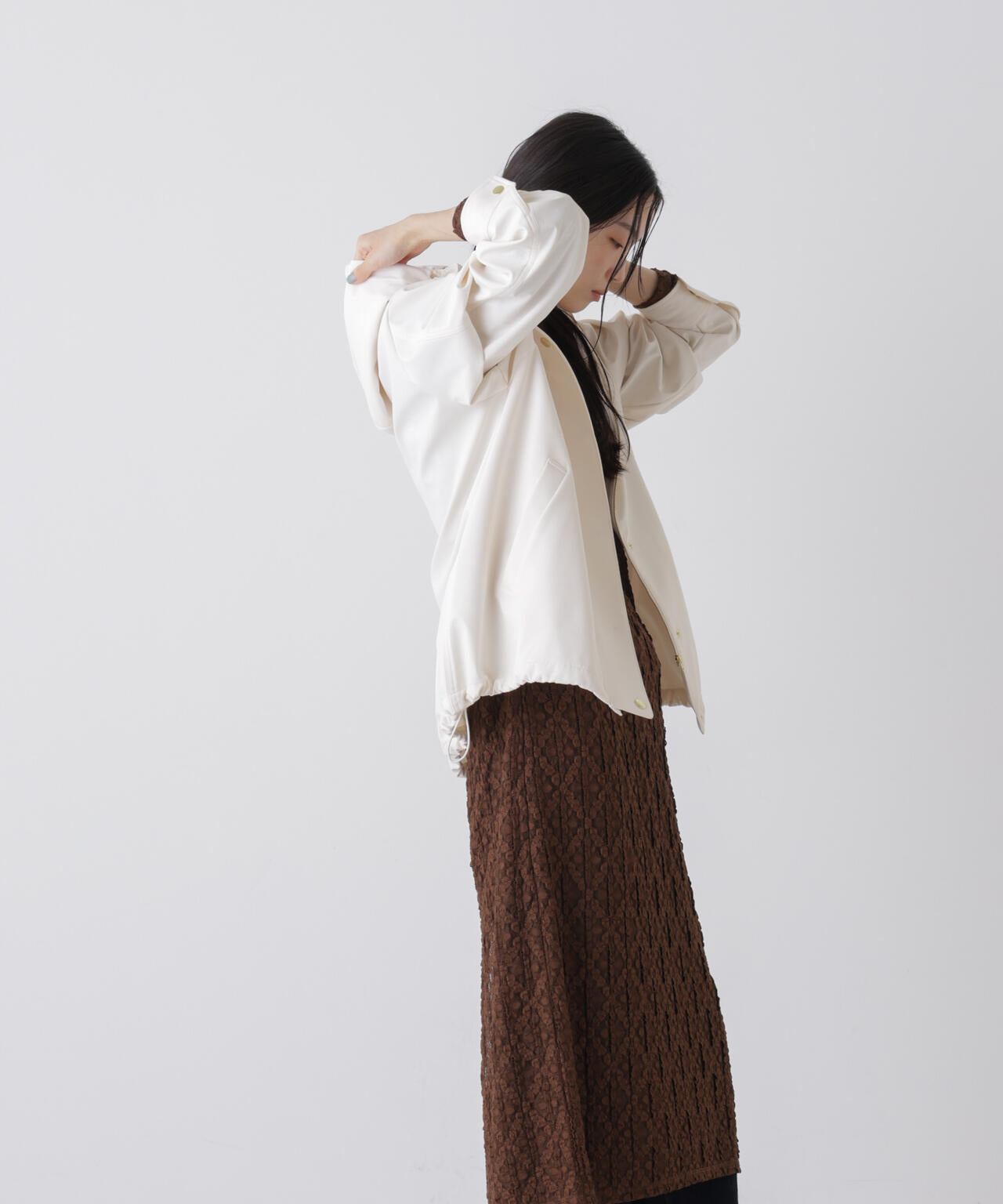 撥水＆花粉ガード フードブルゾン 6736112300