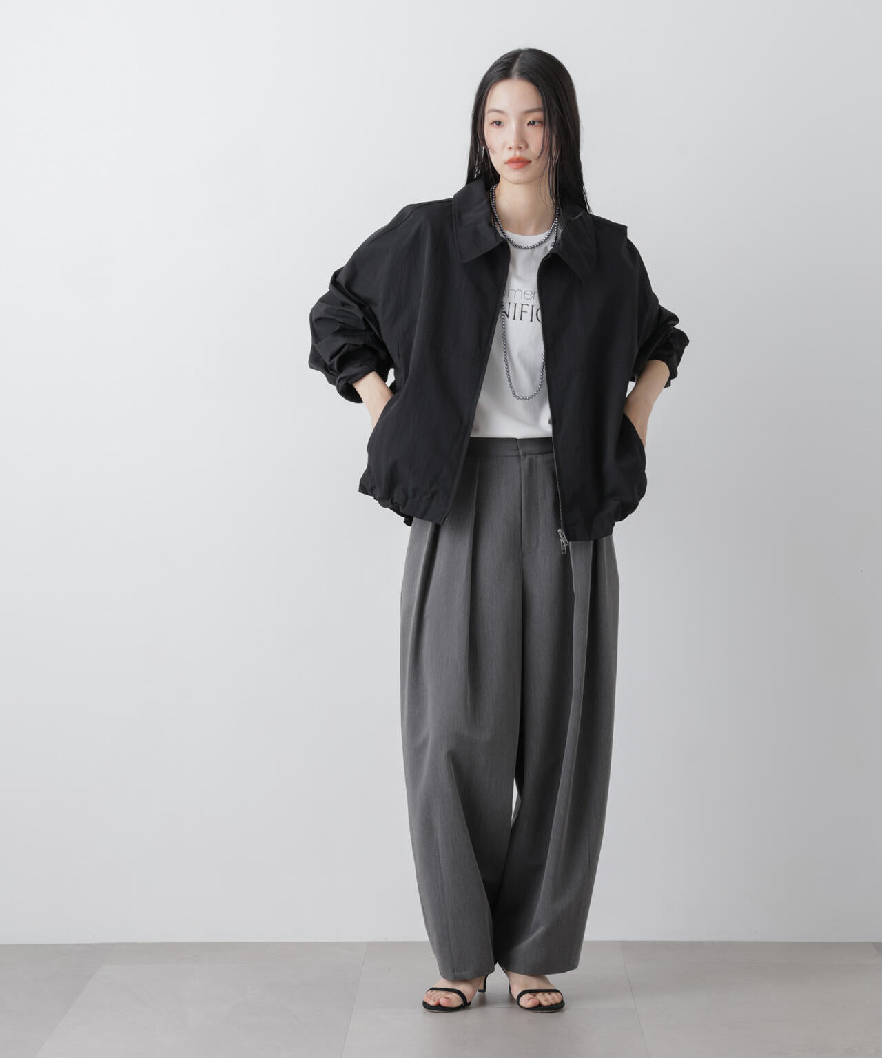 【SOÉJU】コクーンジップブルゾン ☆軽くて上品♪気負わず着られる便利アウター | TOKYO REAL CLOTHES