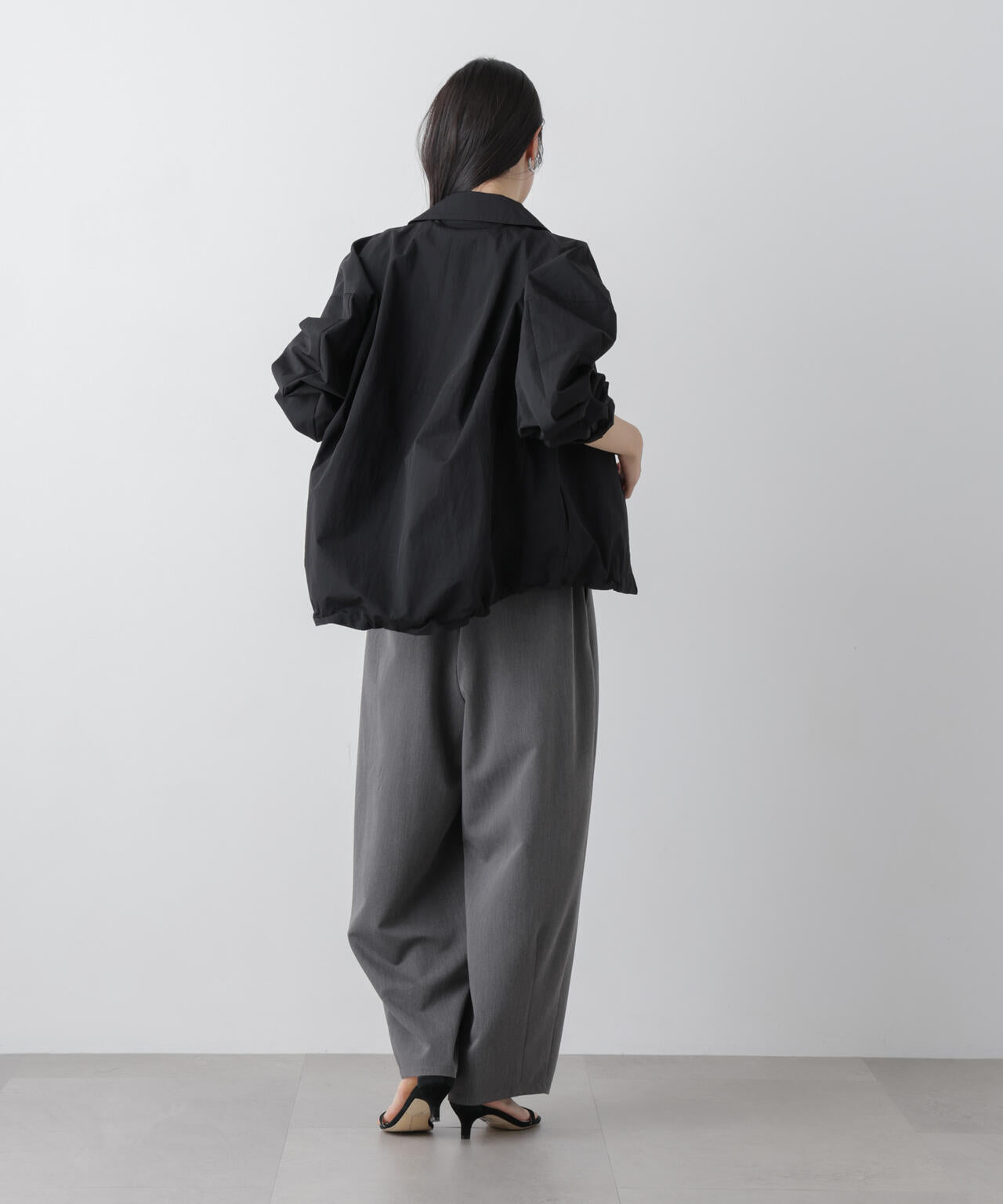 ジャケット・アウター mavimoon Reversible Blouson 撥水 ＆ 花粉ガード コクーンシルエット ジップブルゾン