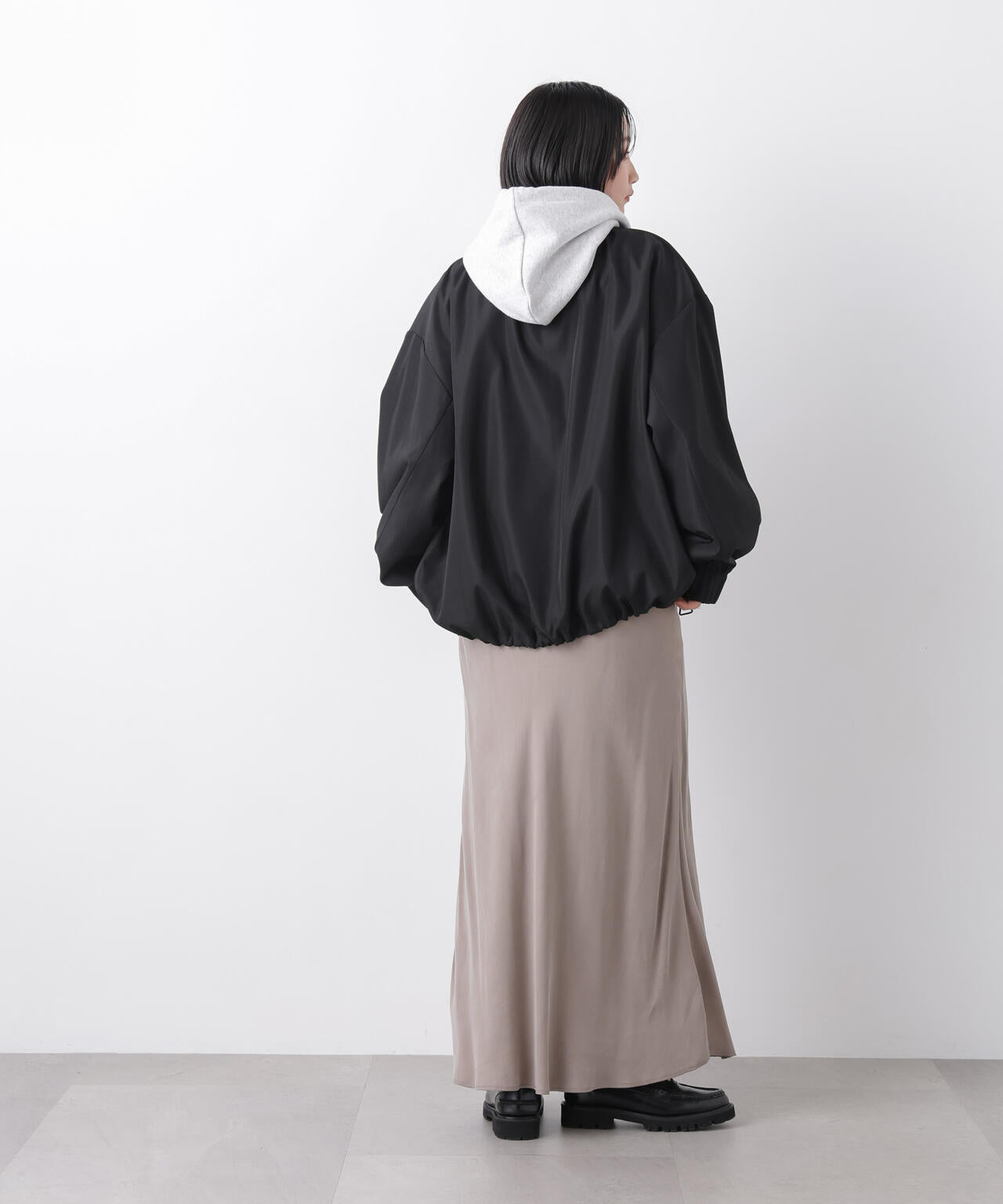 撥水加工 ドロストヘムリブブルゾン 6736112302