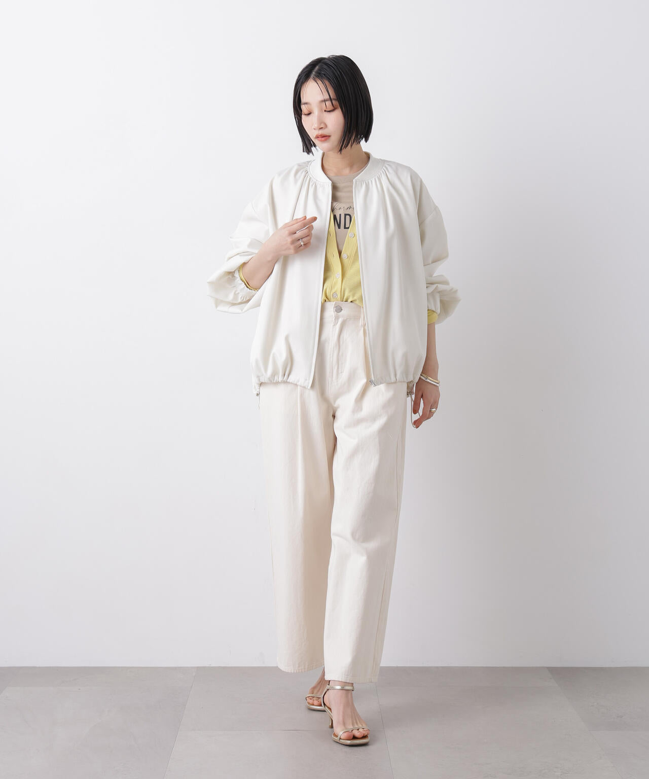 撥水加工 ドロストヘムリブブルゾン 6736112302