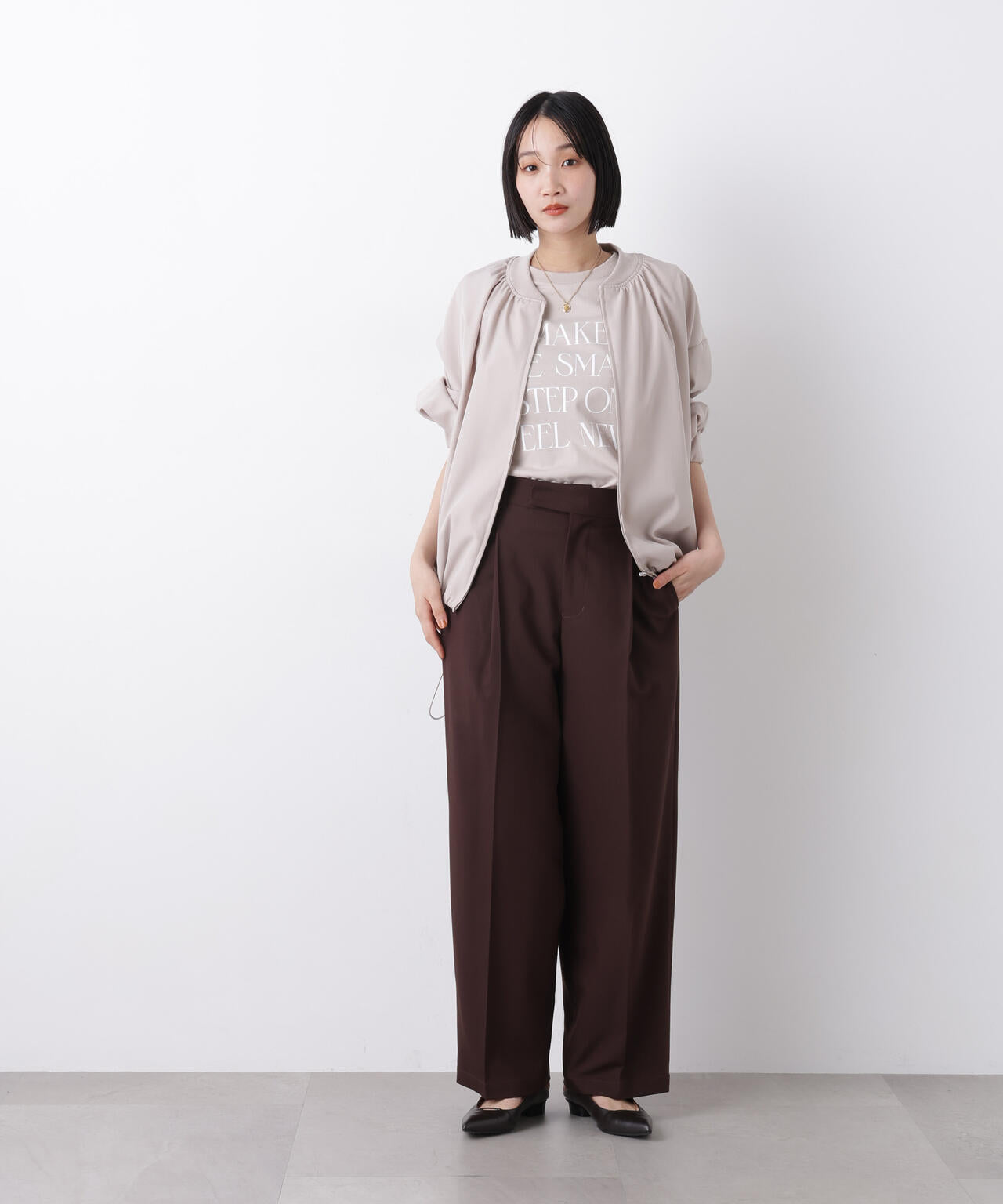 撥水加工 ドロストヘムリブブルゾン 6736112302