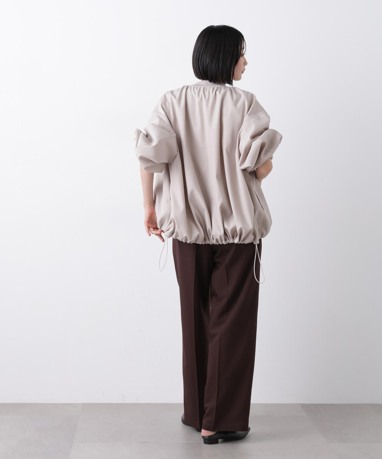 撥水加工 ドロストヘムリブブルゾン 6736112302