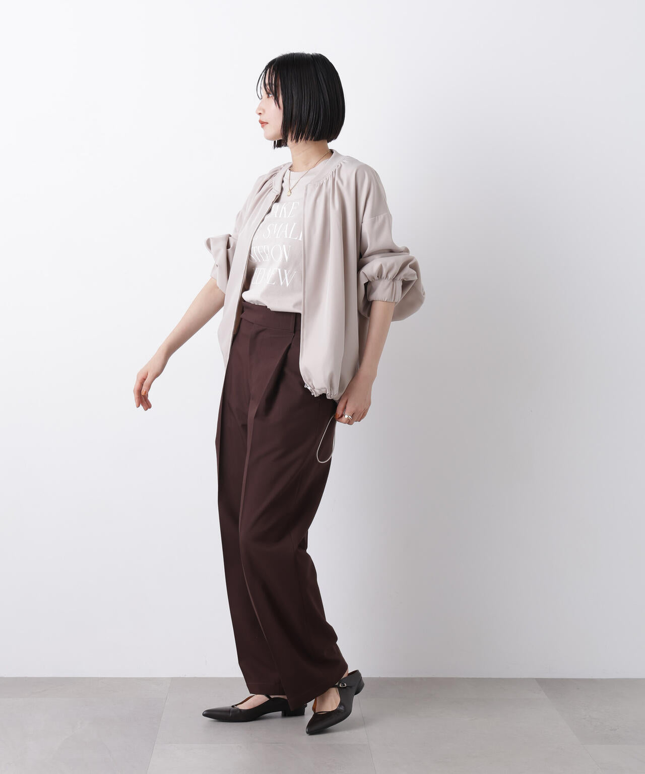 撥水加工 ドロストヘムリブブルゾン 6736112302