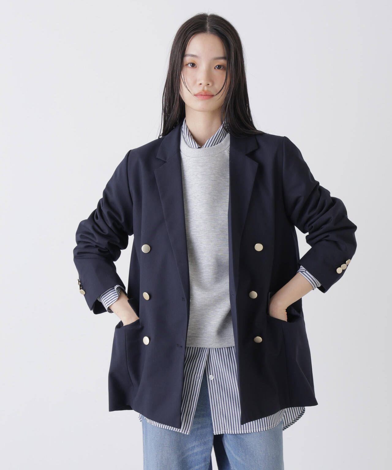 新品未使用品☆nano・universe☆ダブルブレスジャケット☆ ダブルブレスト ジャケット