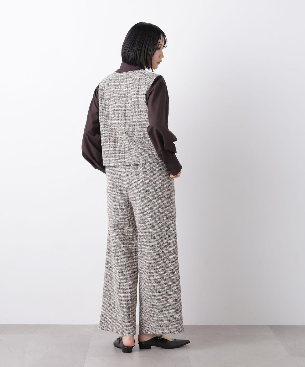 カットツイード金ボタンジレ(セットアップ可) 6736116306