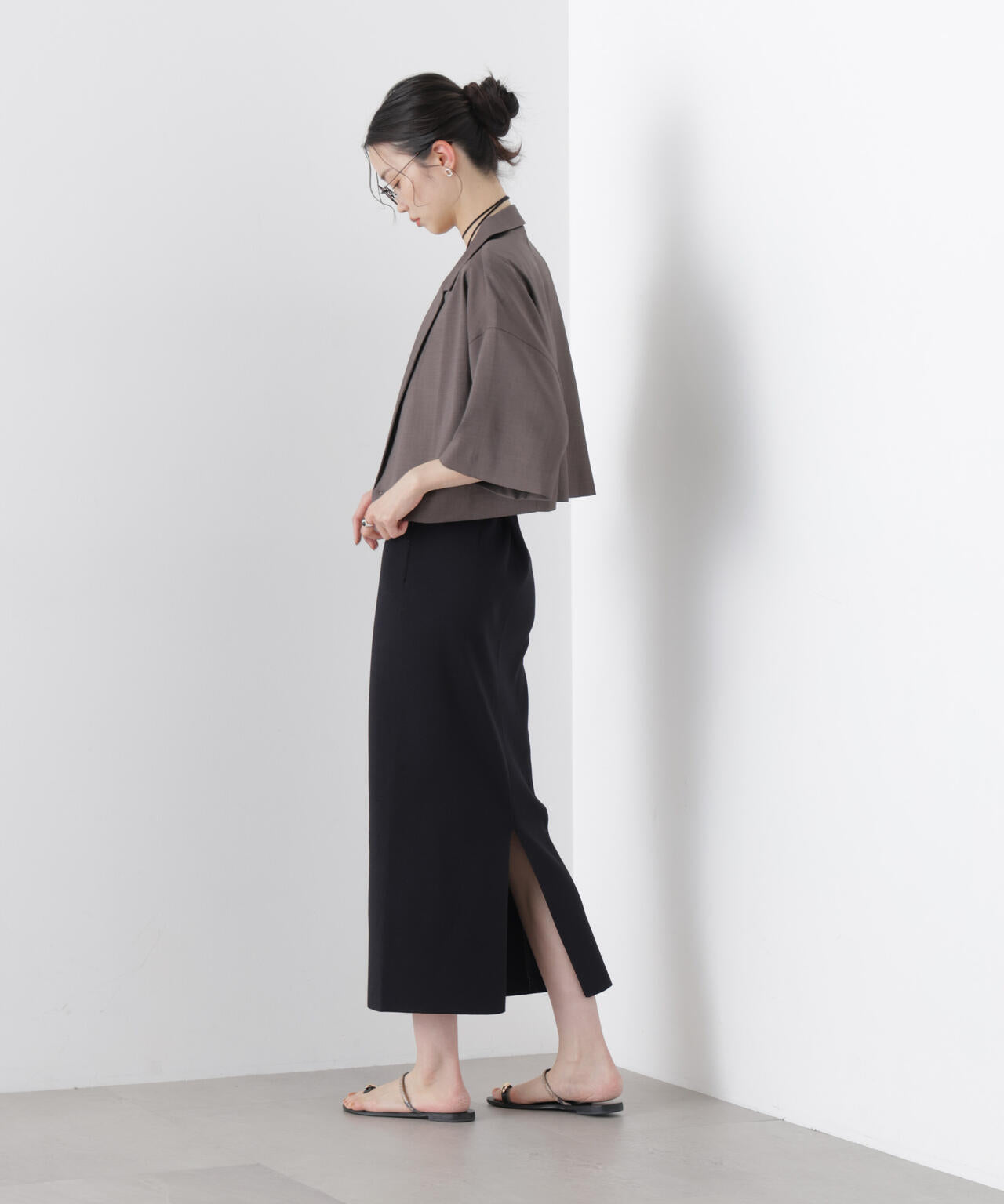 ショート丈ワイドジャケット(セットアップ可) 6736116307