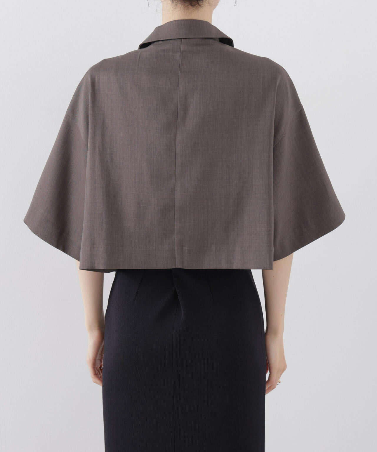 ショート丈ワイドジャケット(セットアップ可) 6736116307