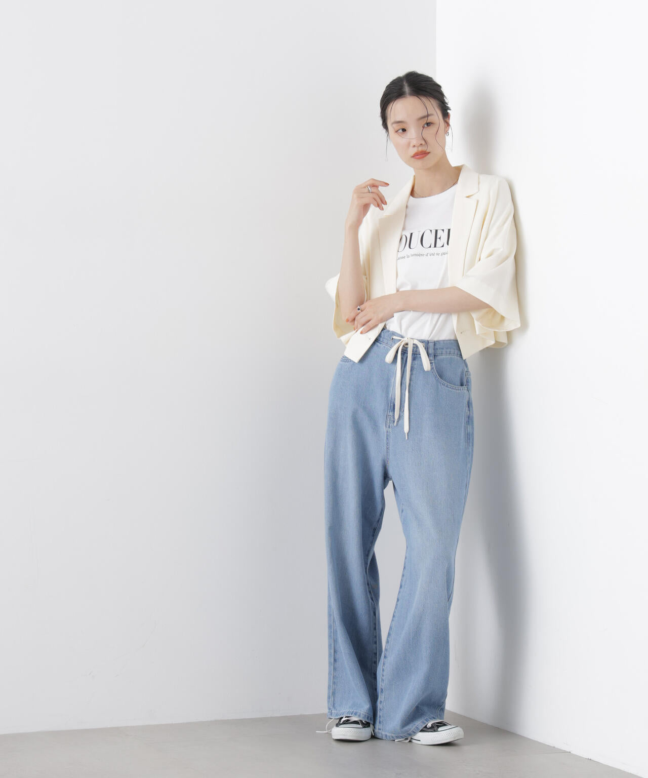 ショート丈ワイドジャケット(セットアップ可) 6736116307