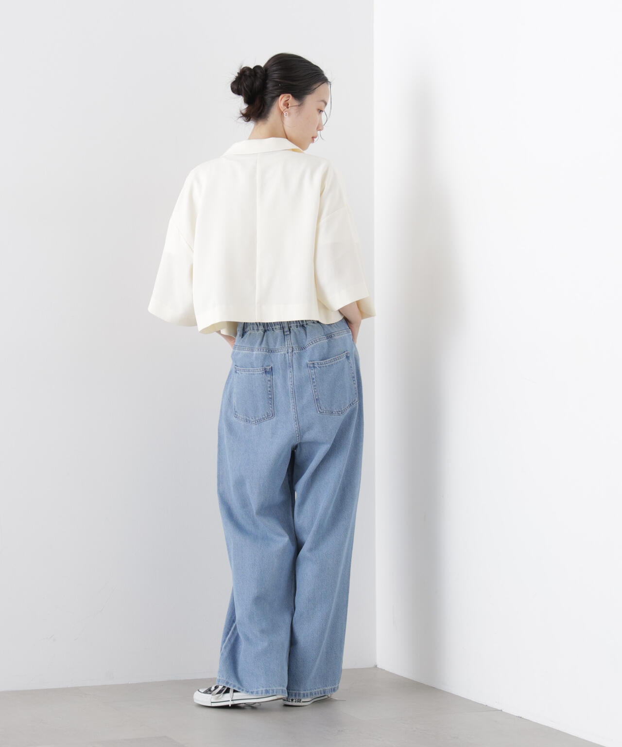 ショート丈ワイドジャケット(セットアップ可) 6736116307