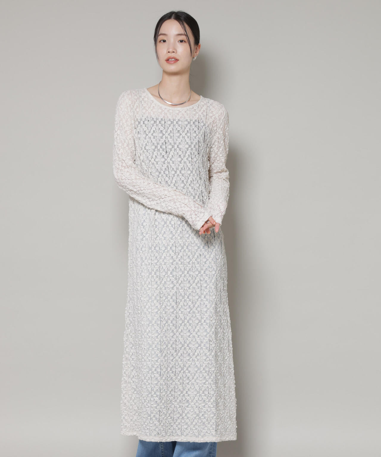 カットレースマキシワンピース 6736119300