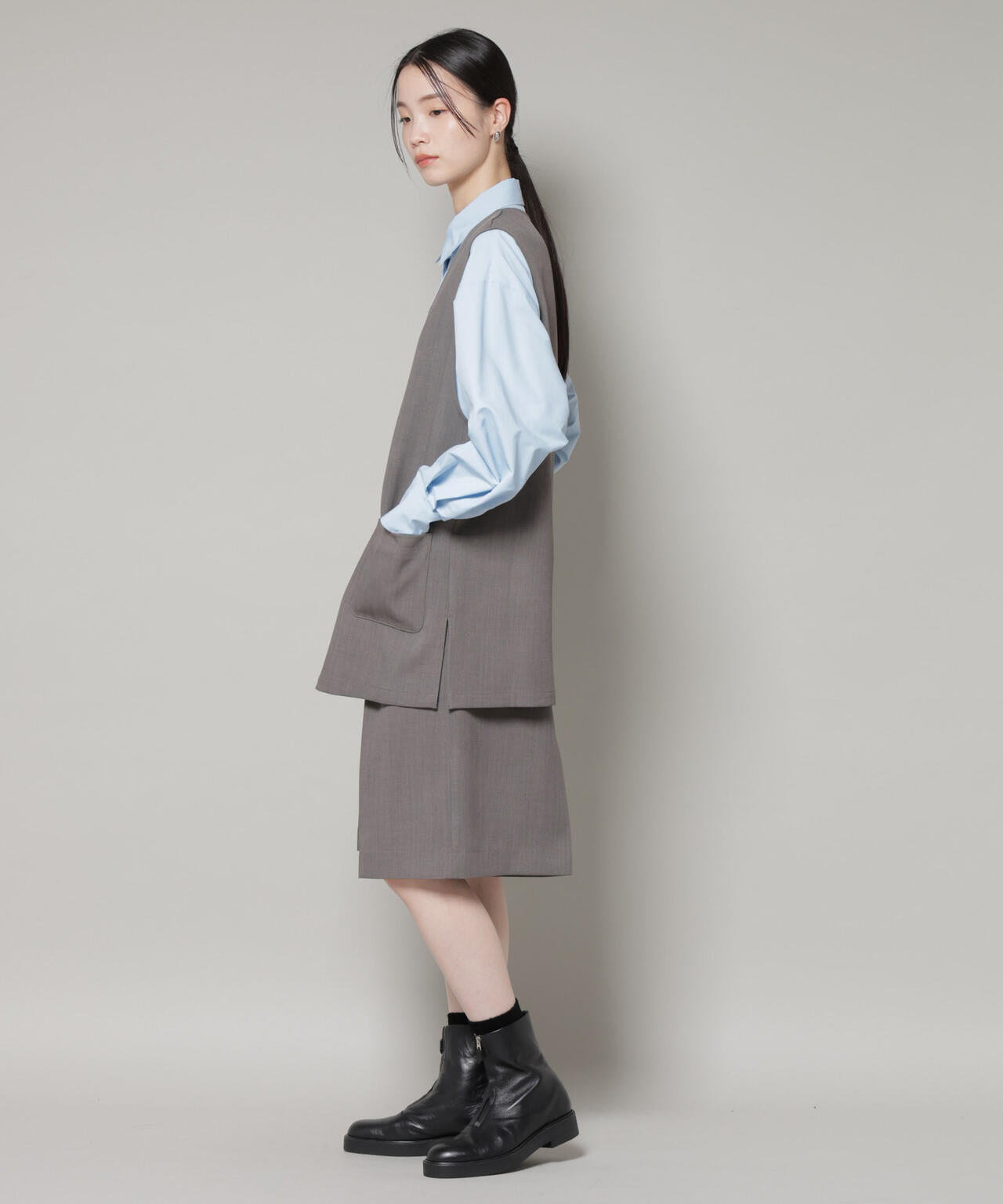 Vネックベスト×ハーフパンツ セットアップ 6736119301