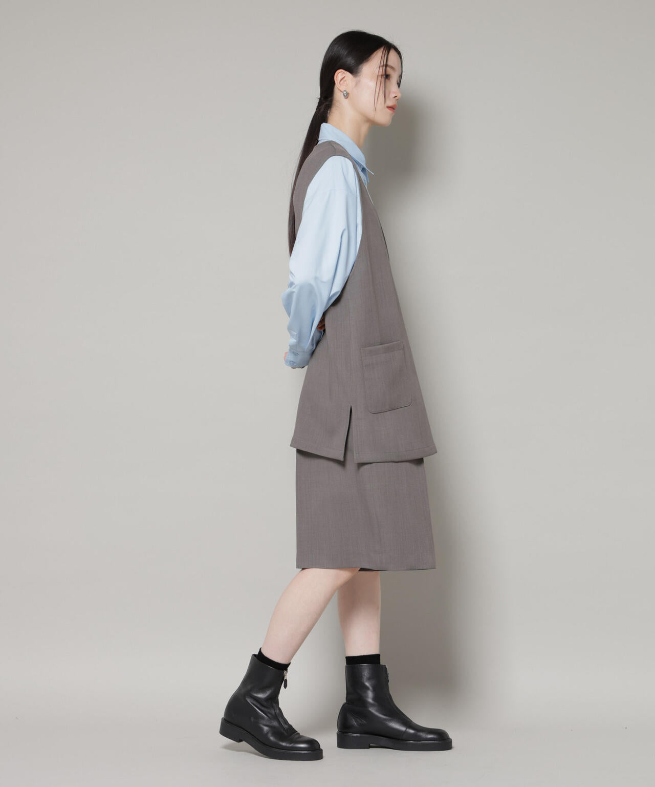 Vネックベスト×ハーフパンツ セットアップ 6736119301