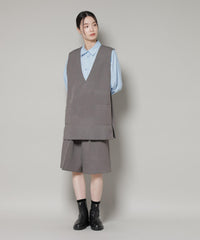 Vネックベスト×ハーフパンツ セットアップ