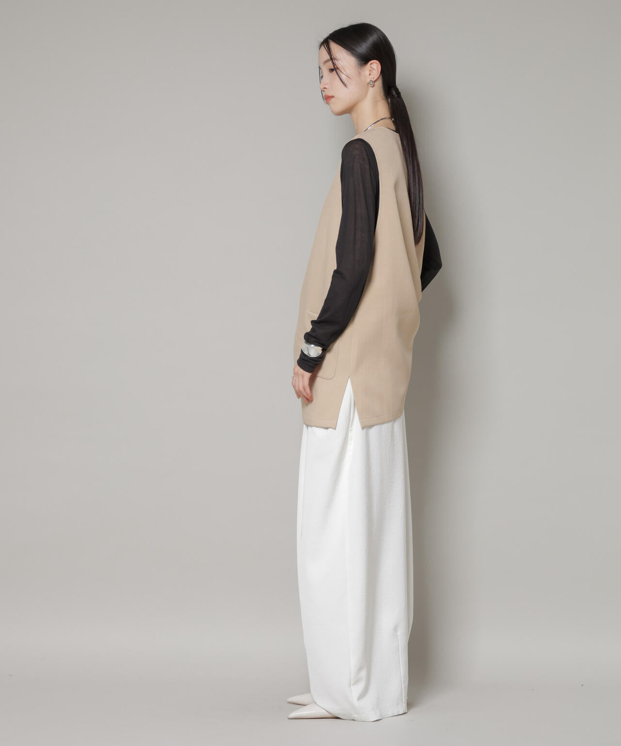 Vネックベスト×ハーフパンツ セットアップ 6736119301