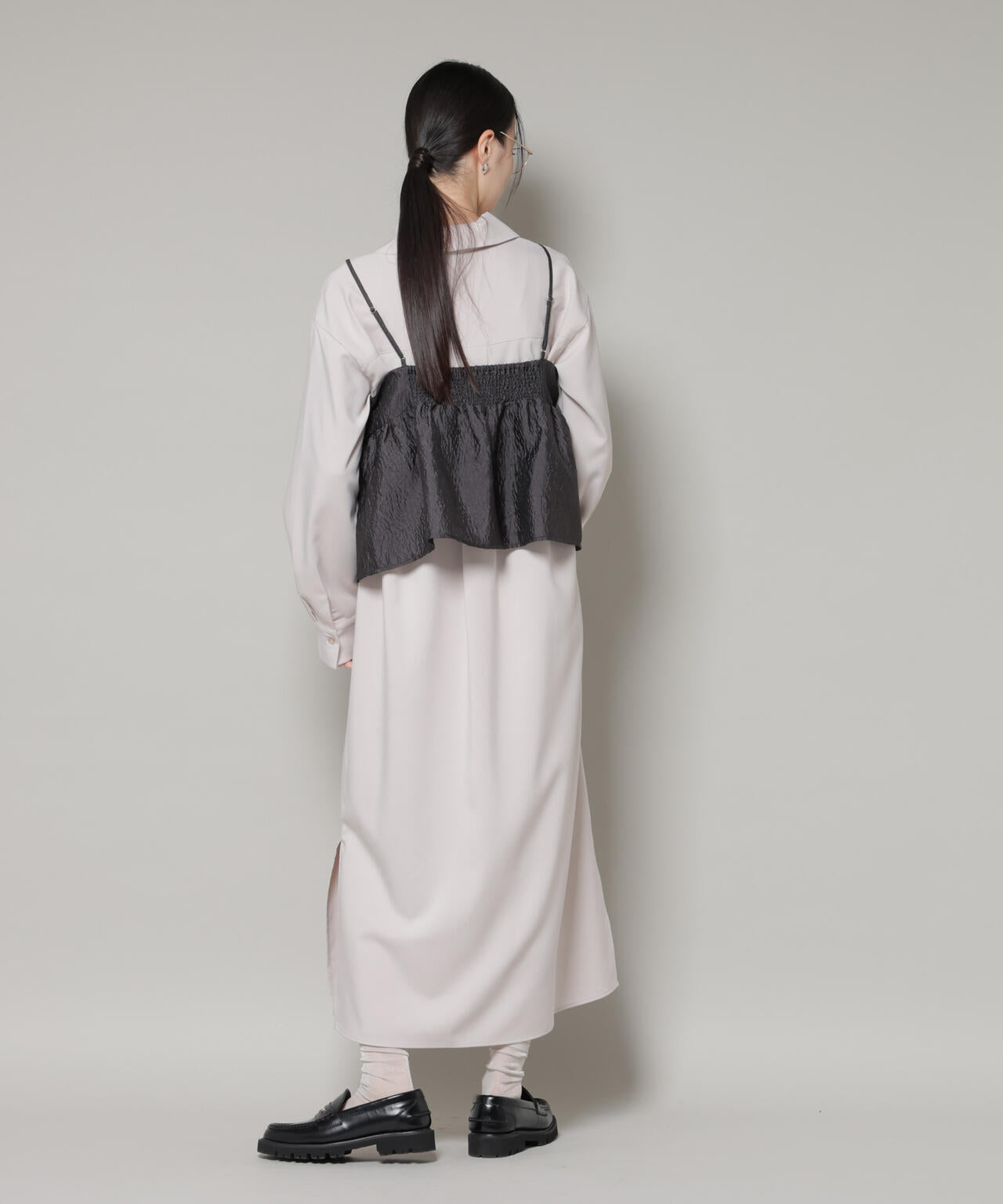 キャミビスチェ × スキッパー ワンピース アンサンブル セット