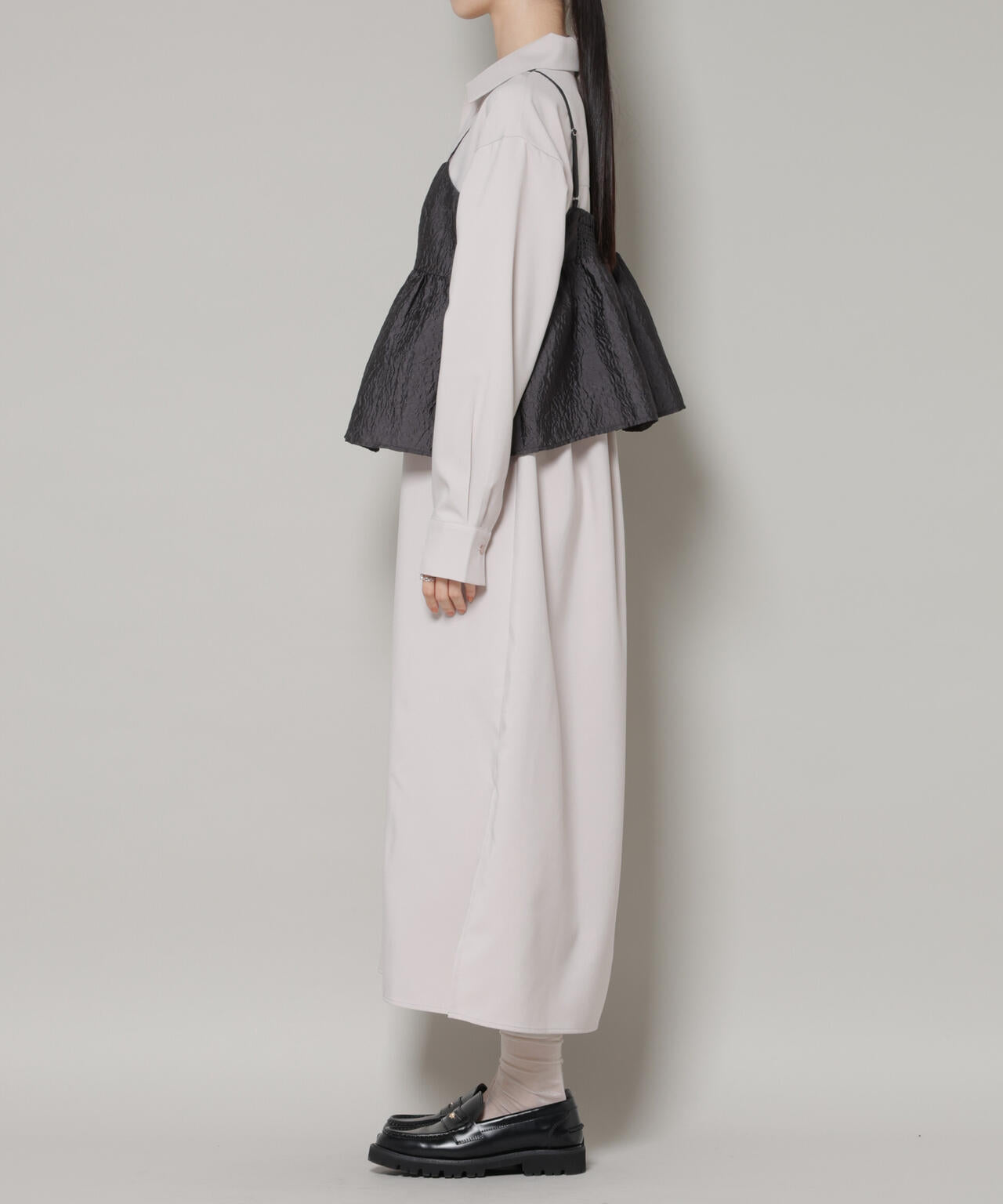 キャミビスチェ×スキッパーワンピース アンサンブルセット 6736119302