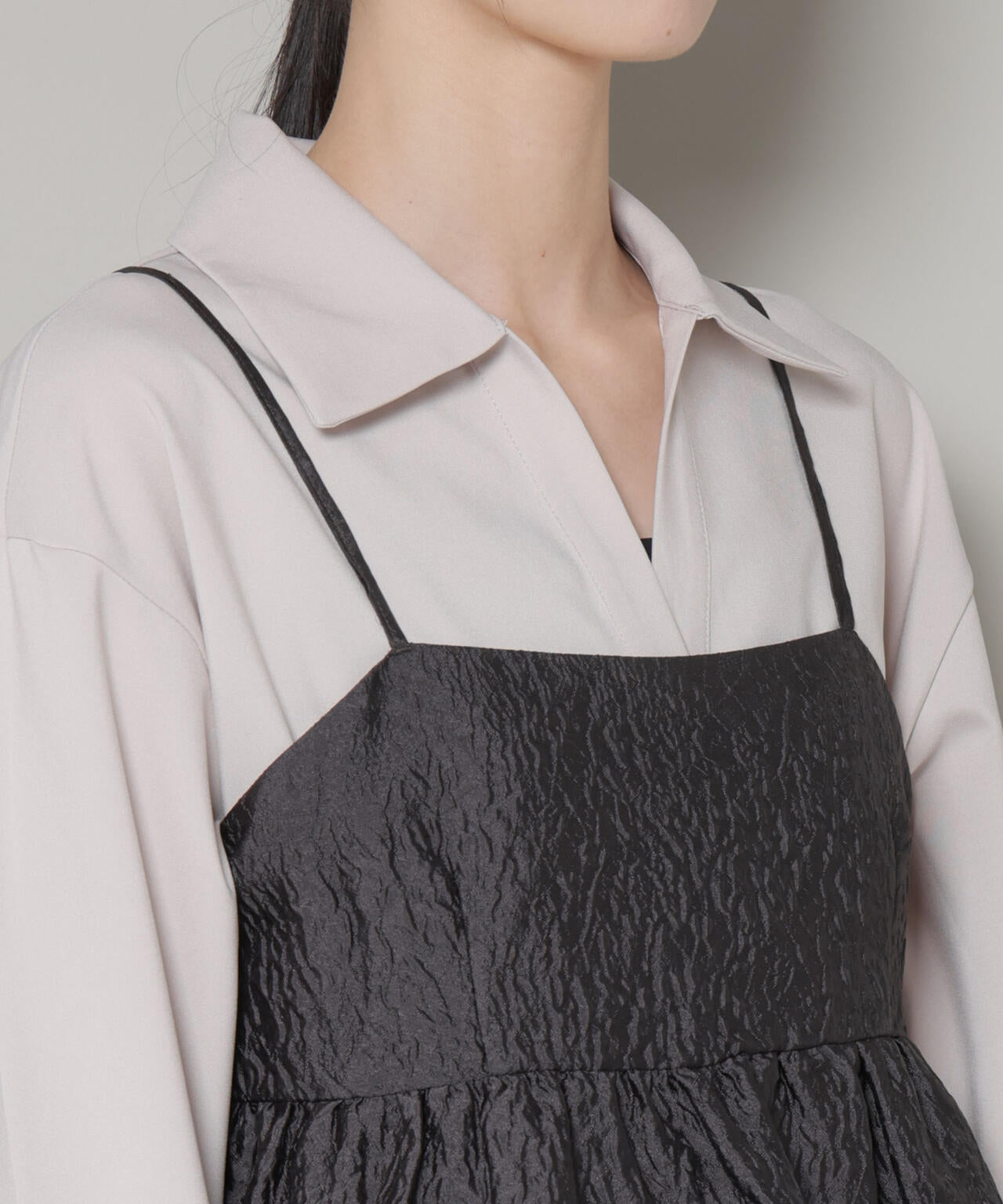 キャミビスチェ×スキッパーワンピース アンサンブルセット 6736119302