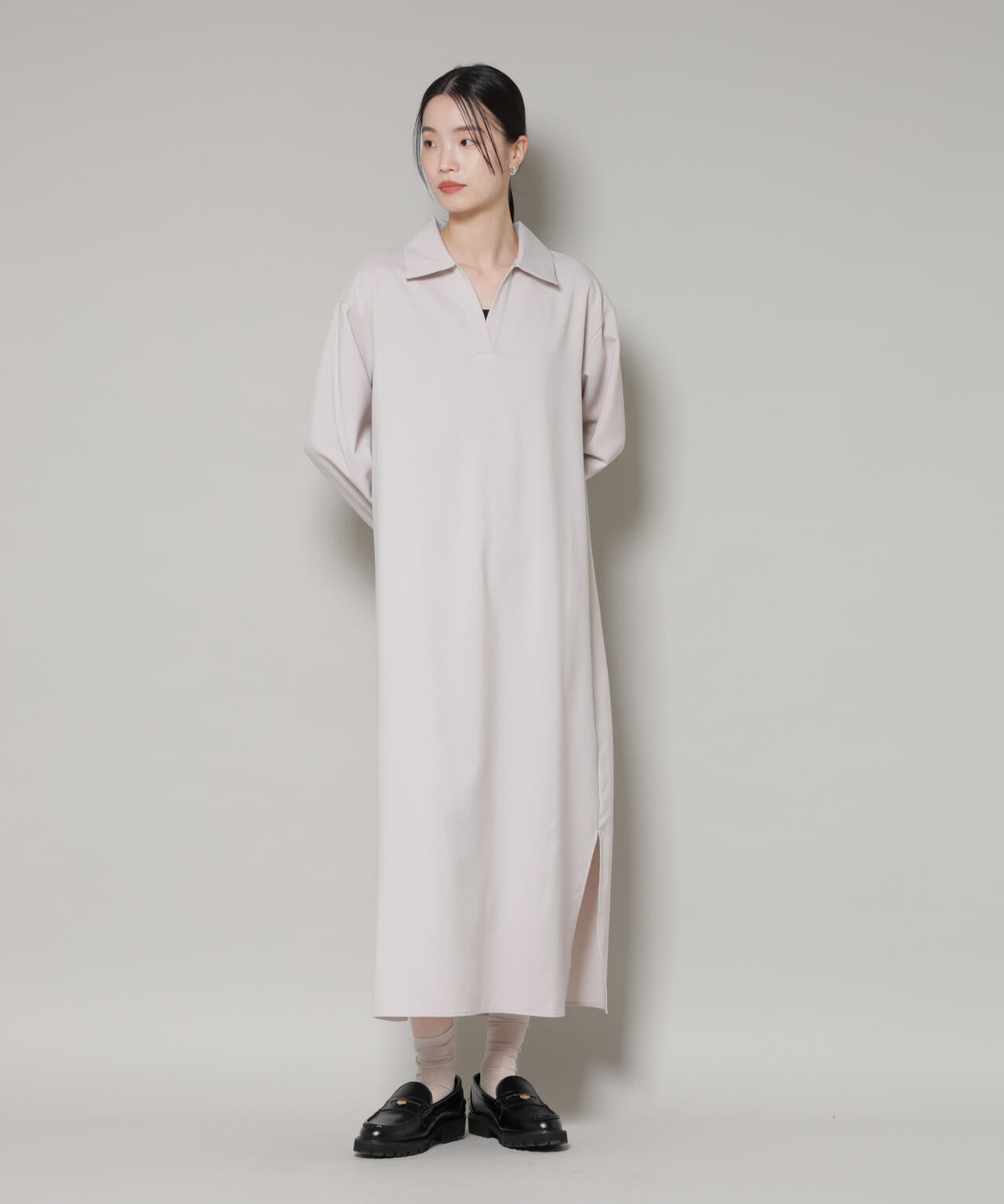 キャミビスチェ×スキッパーワンピース アンサンブルセット 6736119302