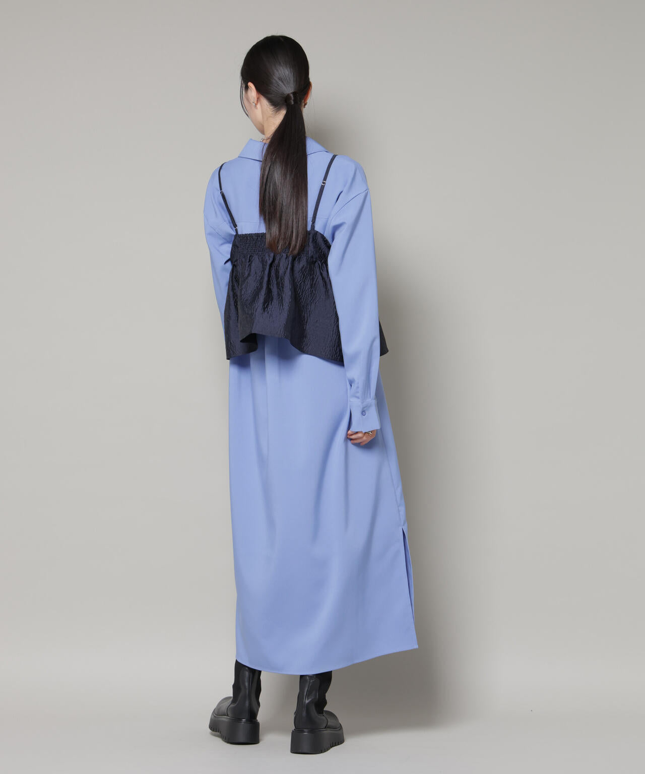 キャミビスチェ×スキッパーワンピース アンサンブルセット 6736119302