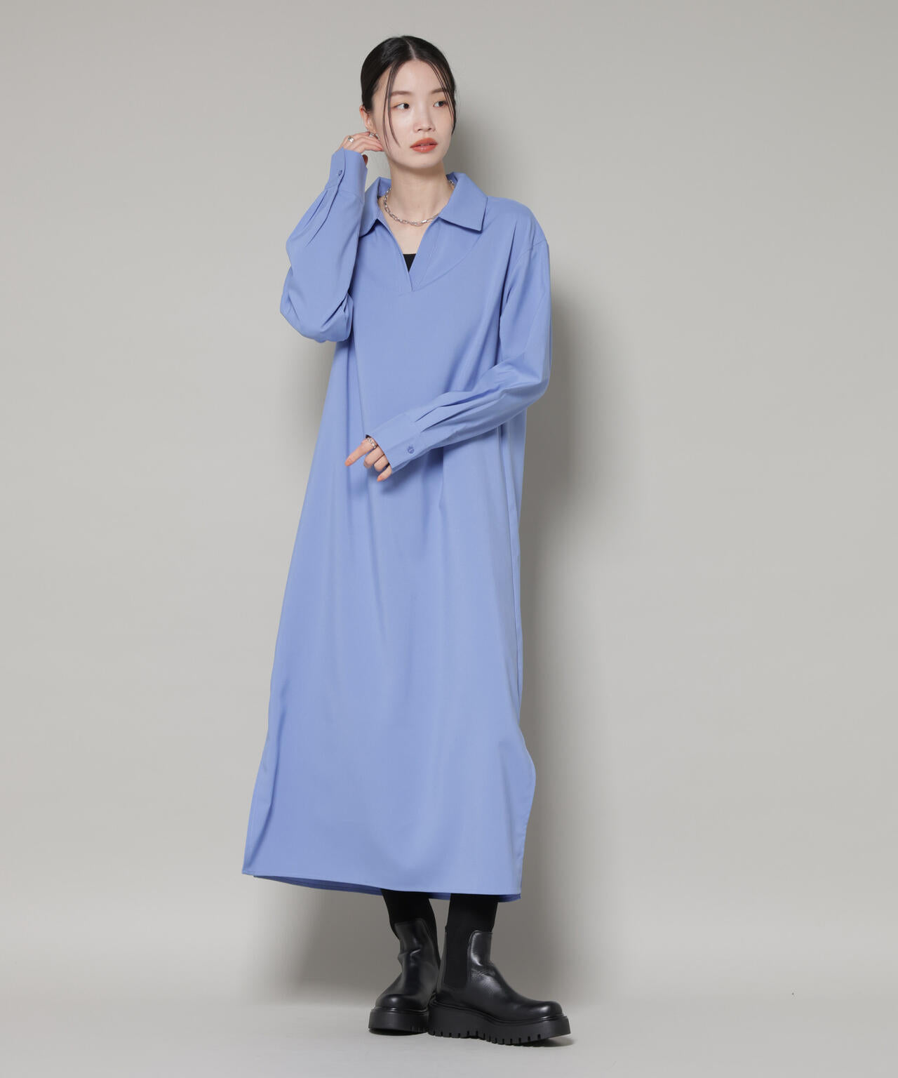 キャミビスチェ×スキッパーワンピース アンサンブルセット 6736119302