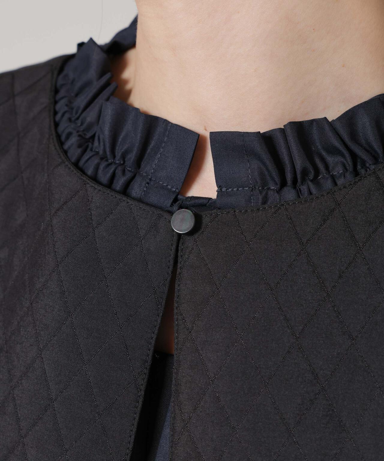 キルティングベスト×ギャザーワンピース アンサンブルセット 6736119303