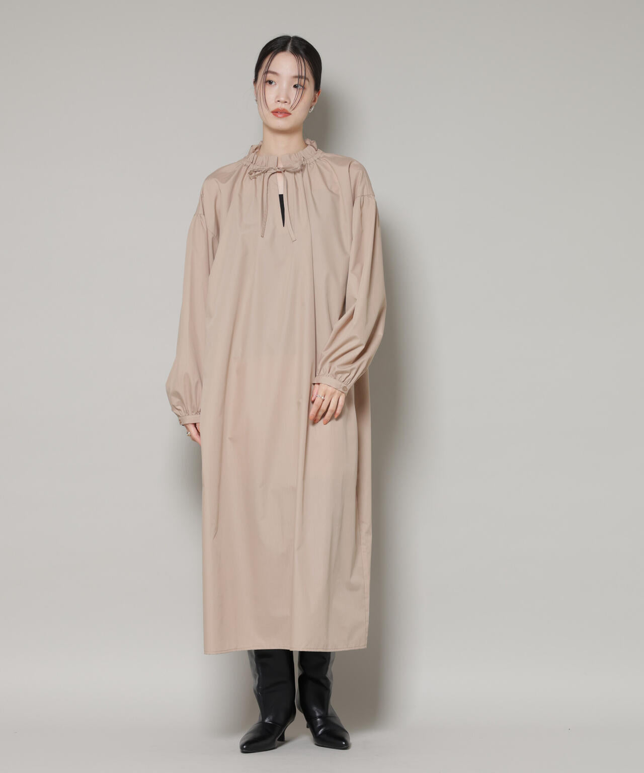 キルティングベスト×ギャザーワンピース アンサンブルセット 6736119303