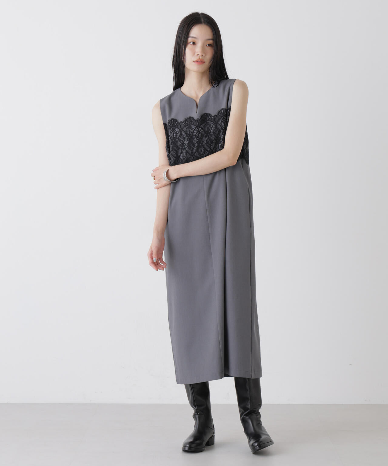 ドゥロワー ⭐︎レース ノースリーブ　36 Drawer（ドゥロワー）の「Drawer コットンレースノースリーブブラウス