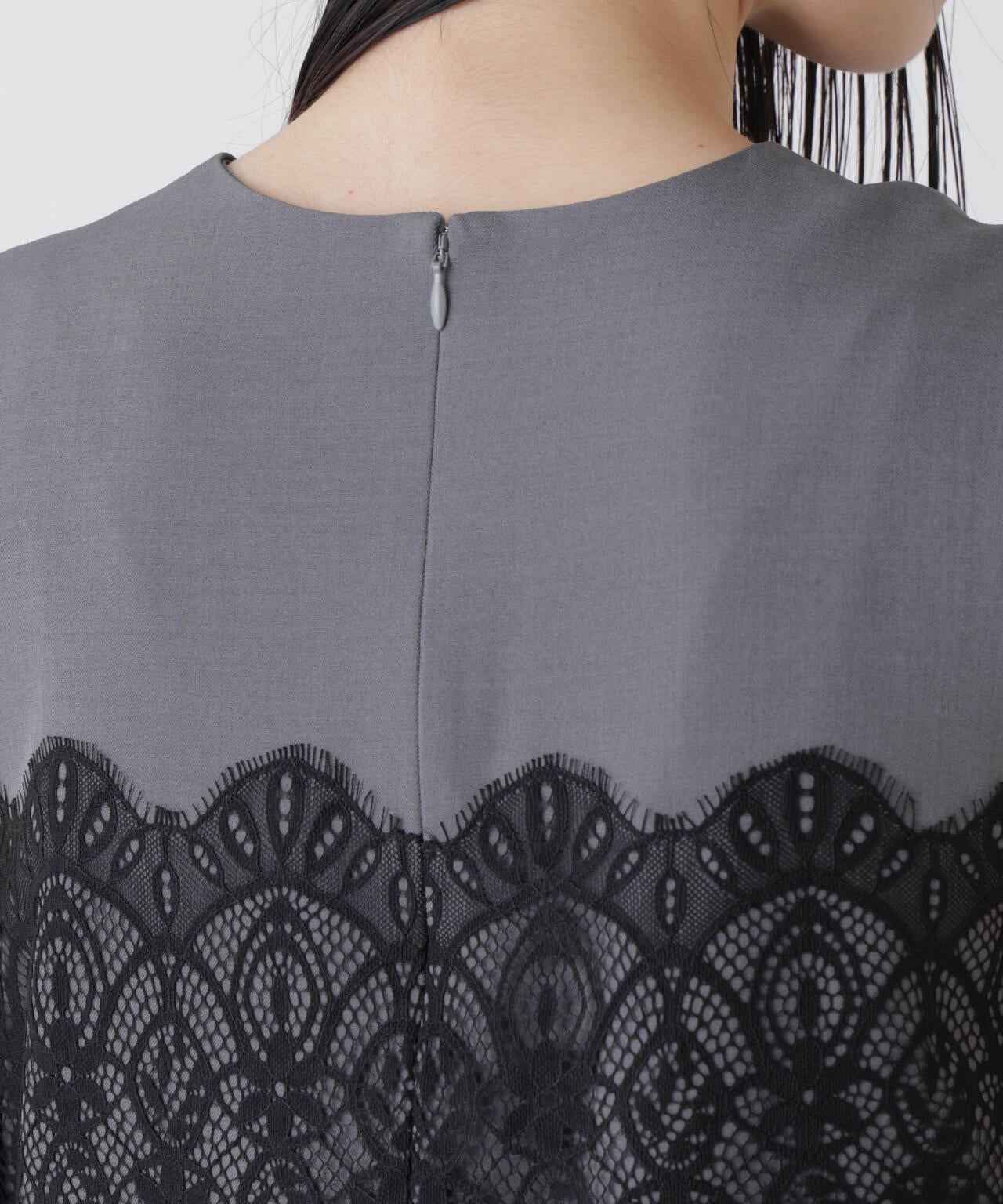 レース切り替えノースリーブワンピース 6736119304