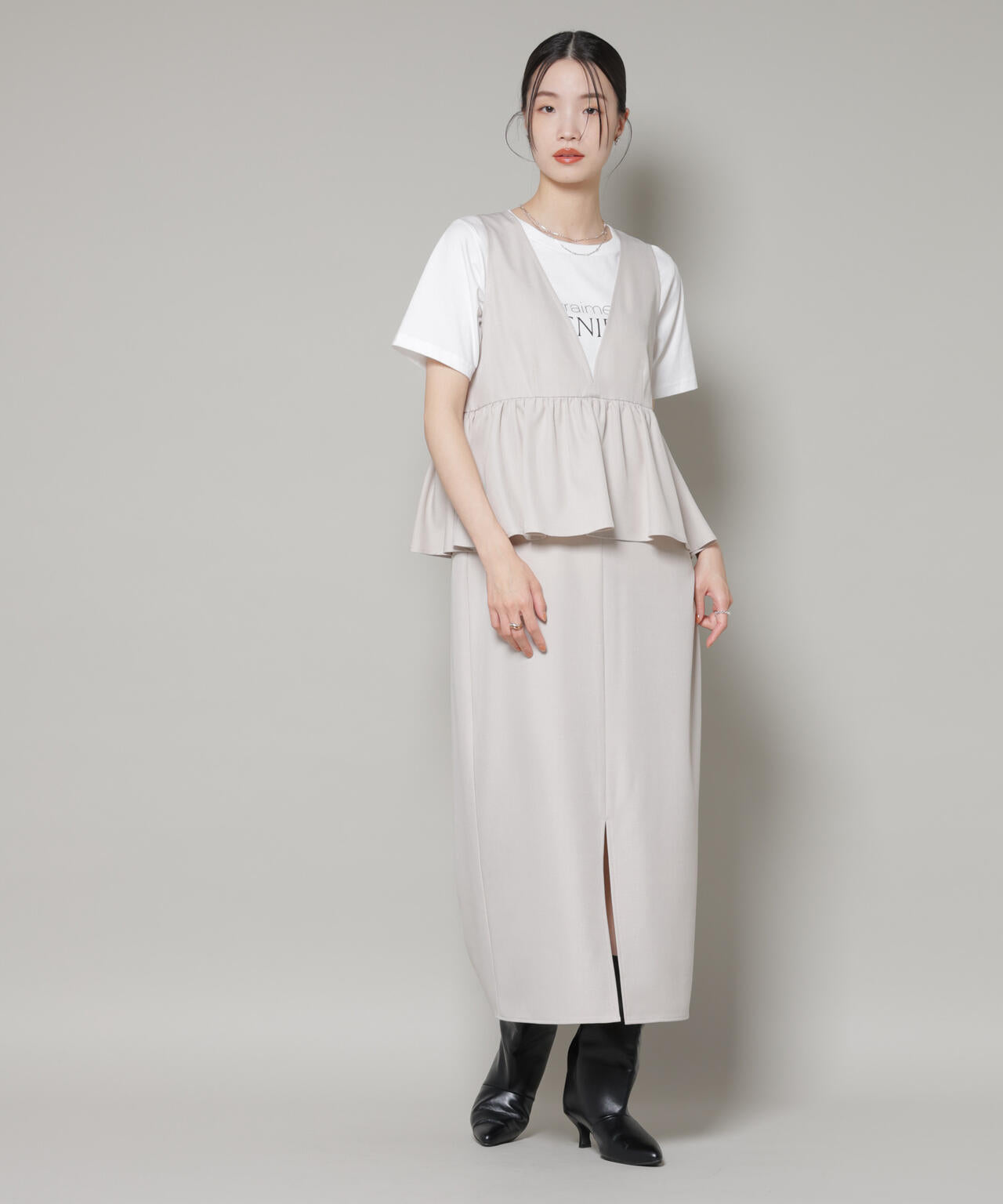 前後2wayフレア切り替えワンピース 6736119306