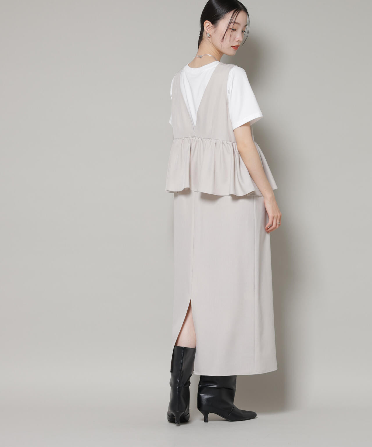 前後2wayフレア切り替えワンピース 6736119306