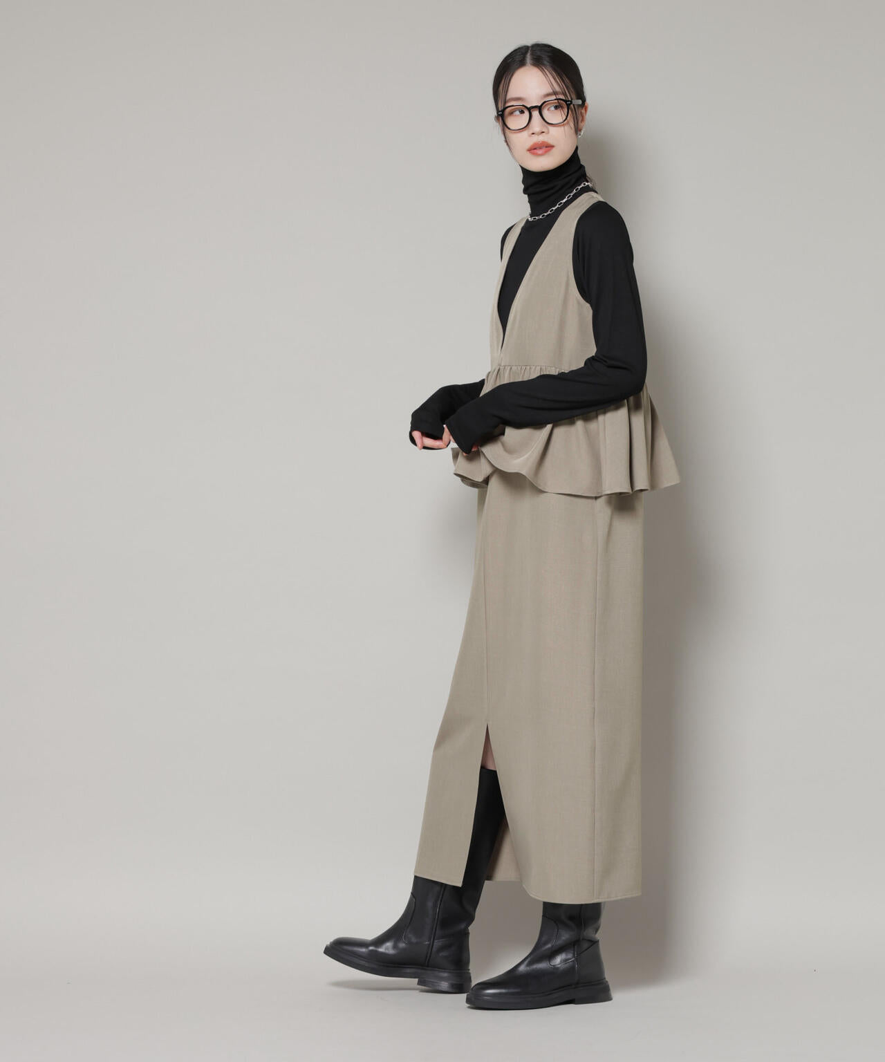 前後2wayフレア切り替えワンピース 6736119306