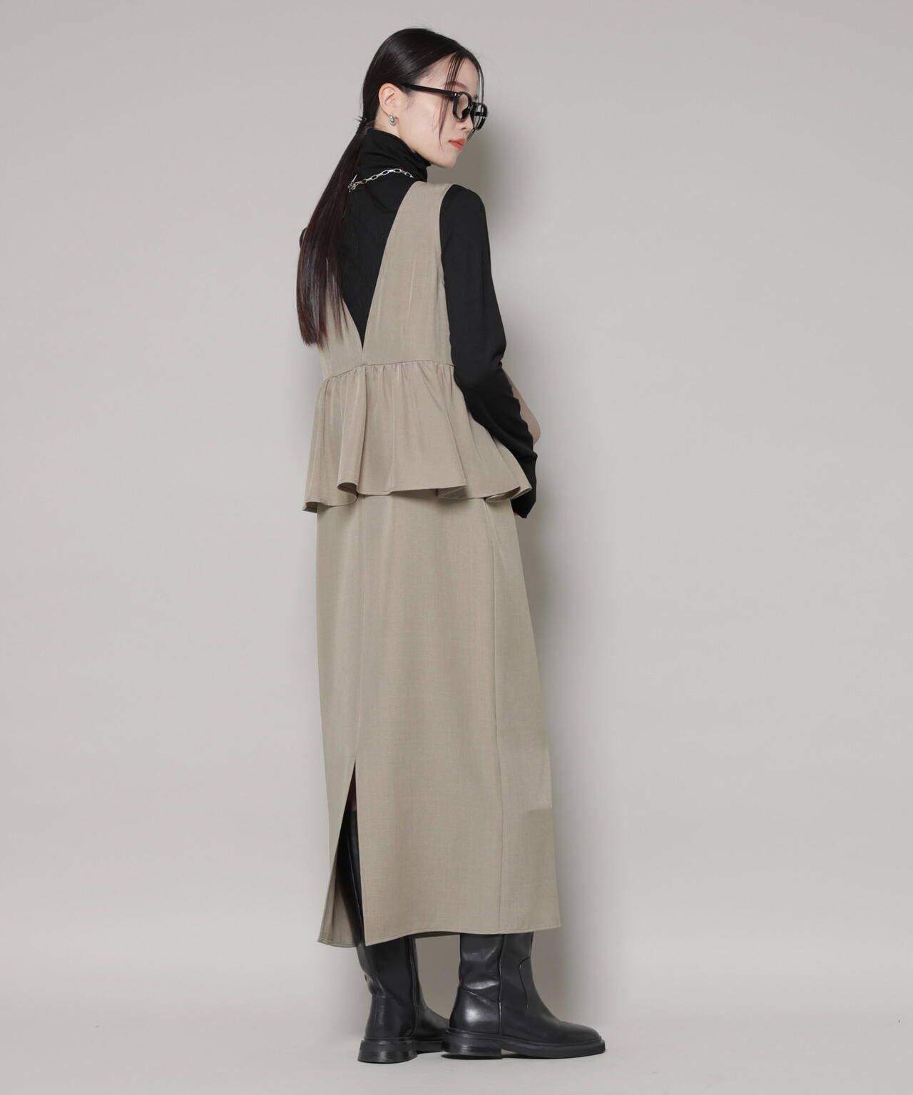 前後2way フレア 切り替え ワンピース