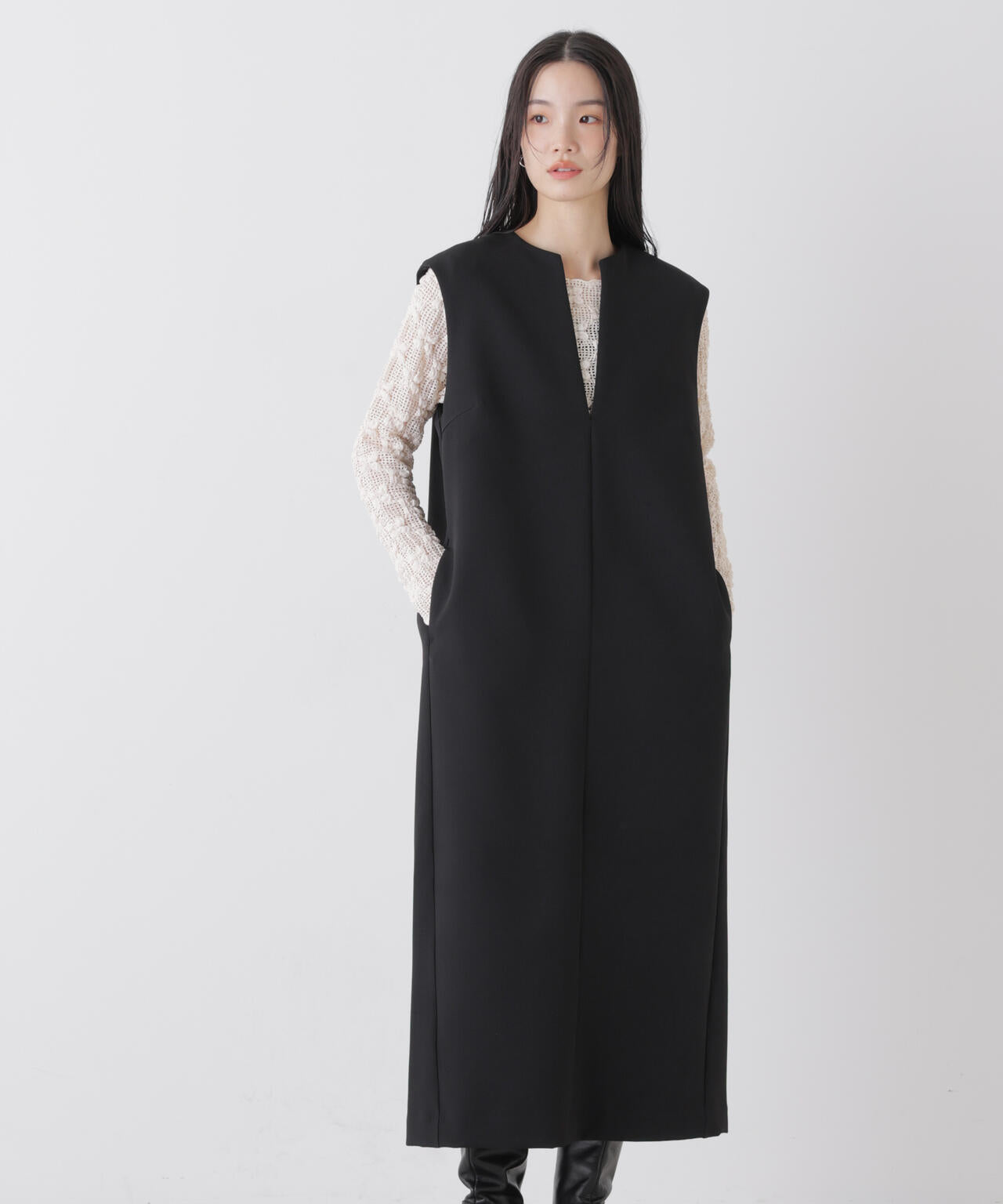 キーネックワンピース 6736119308