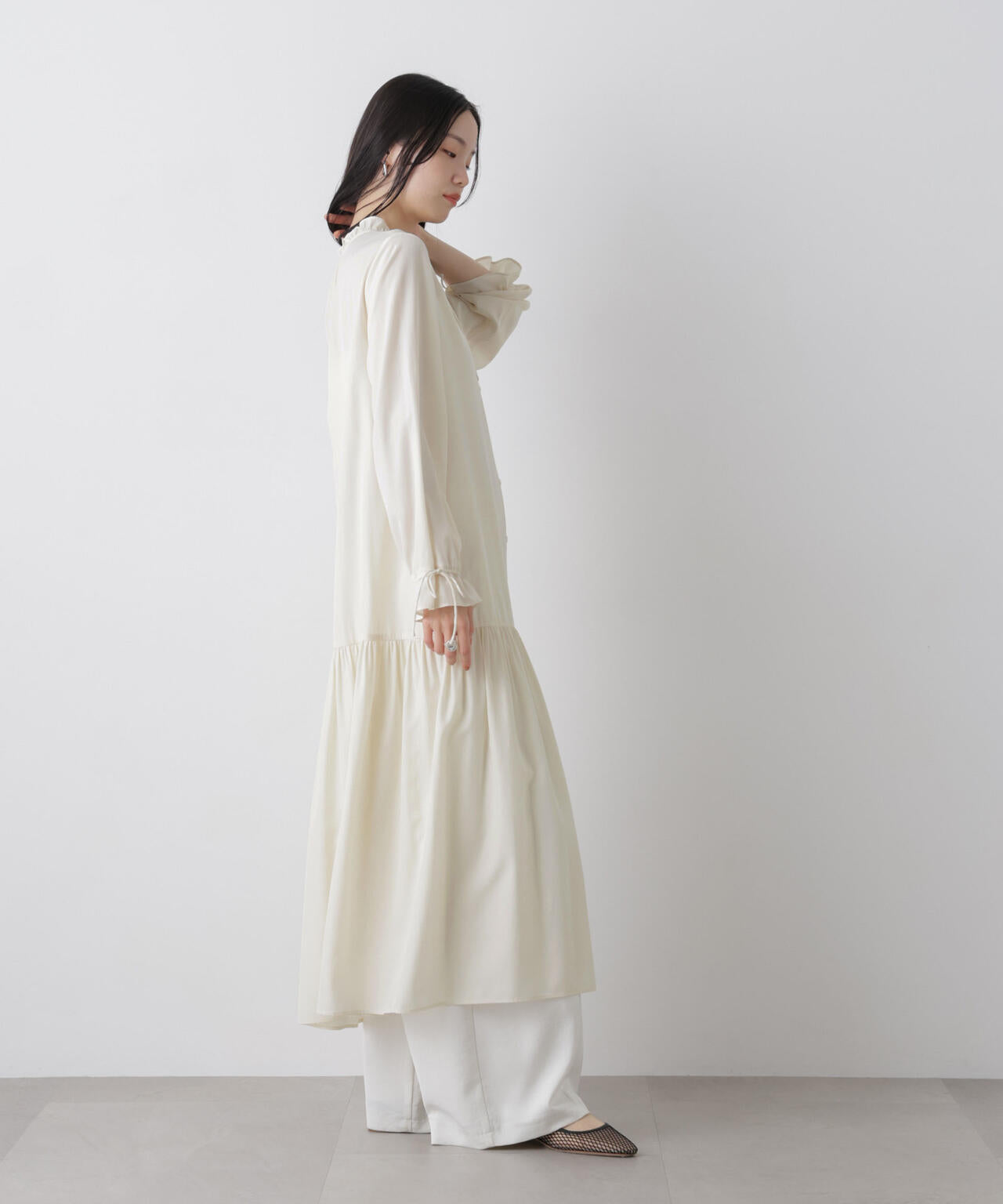 切り替えギャザーワンピース 6736119311