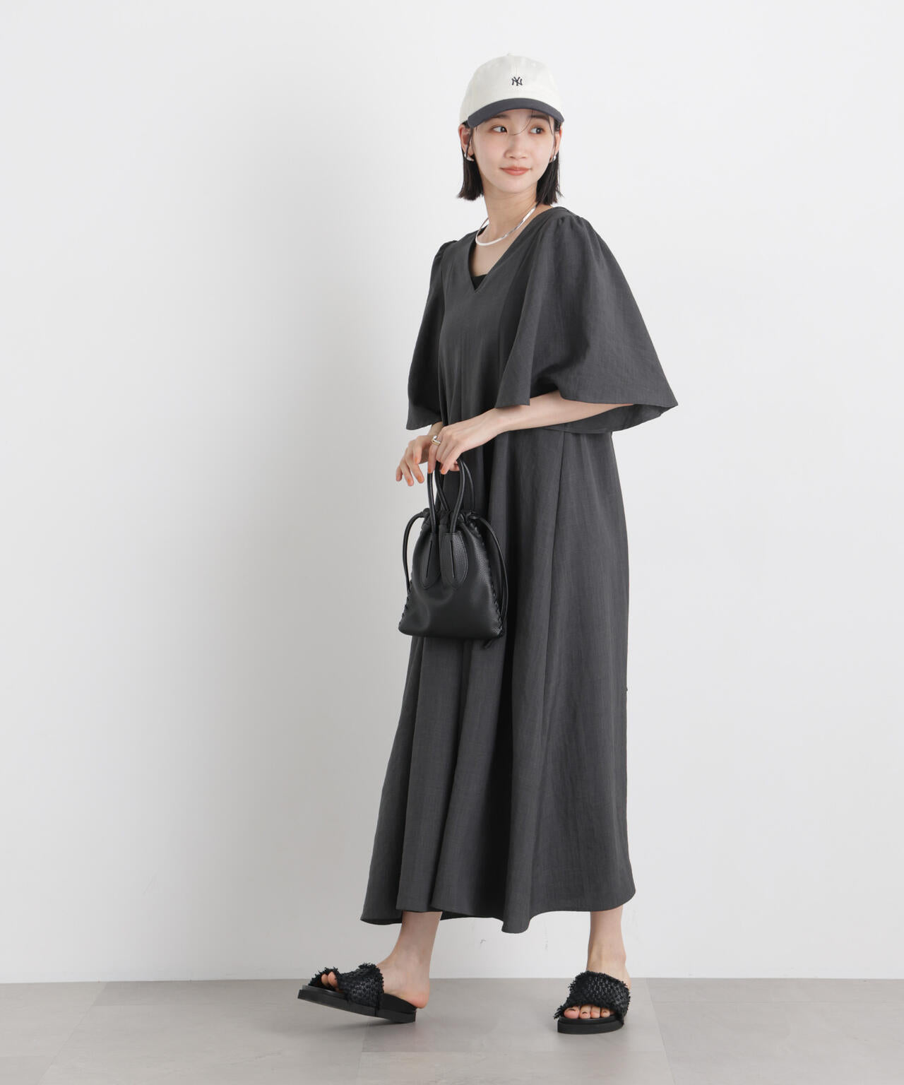 CFCL フレアスリーブ ワンピース POTTERY REEF SHORT BELL SLEEVE FLARE DRESS
