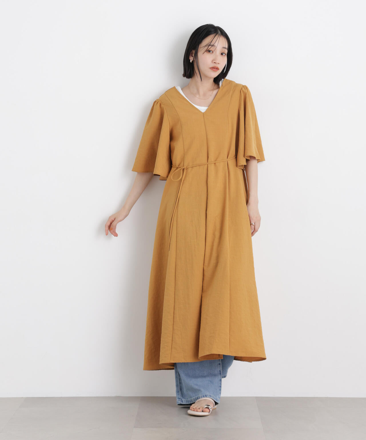CFCL フレアスリーブ ワンピース POTTERY REEF SHORT BELL SLEEVE FLARE DRESS