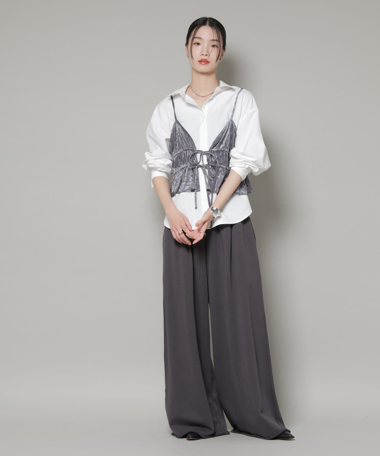 コットンライクタイプライターベーシックシャツ 6736120300