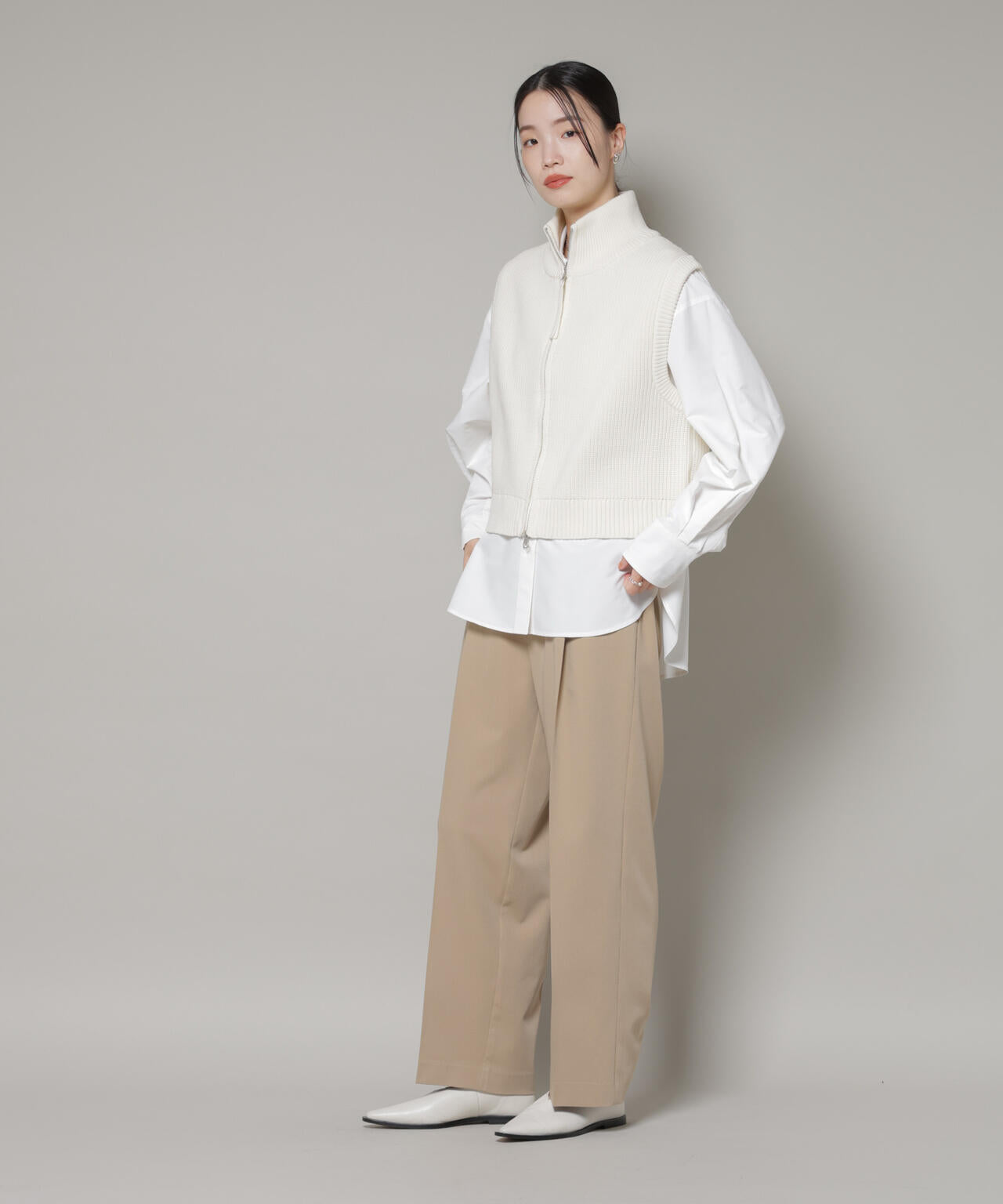 コットンライクタイプライターベーシックシャツ 6736120300