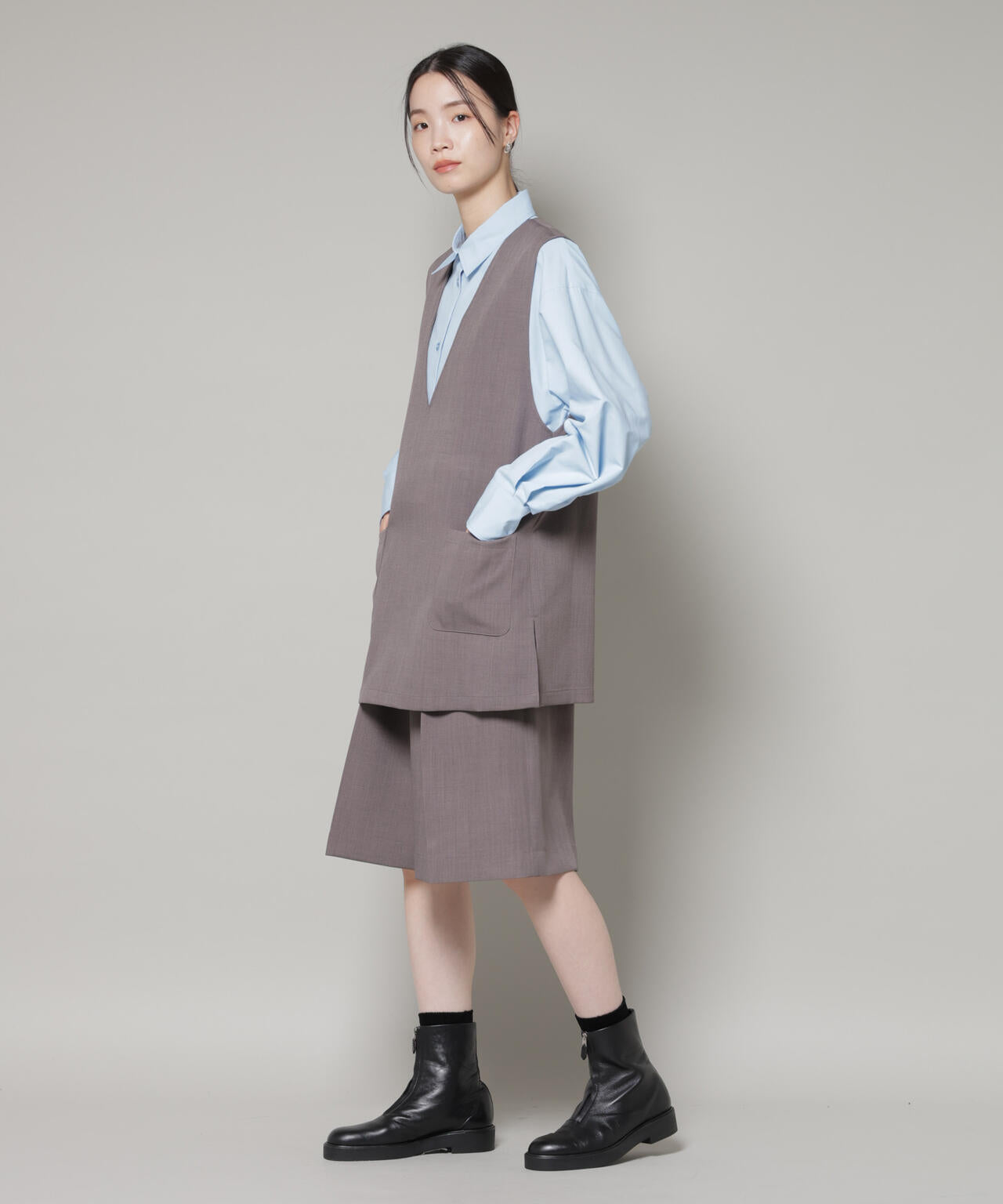 コットンライクタイプライターベーシックシャツ 6736120300